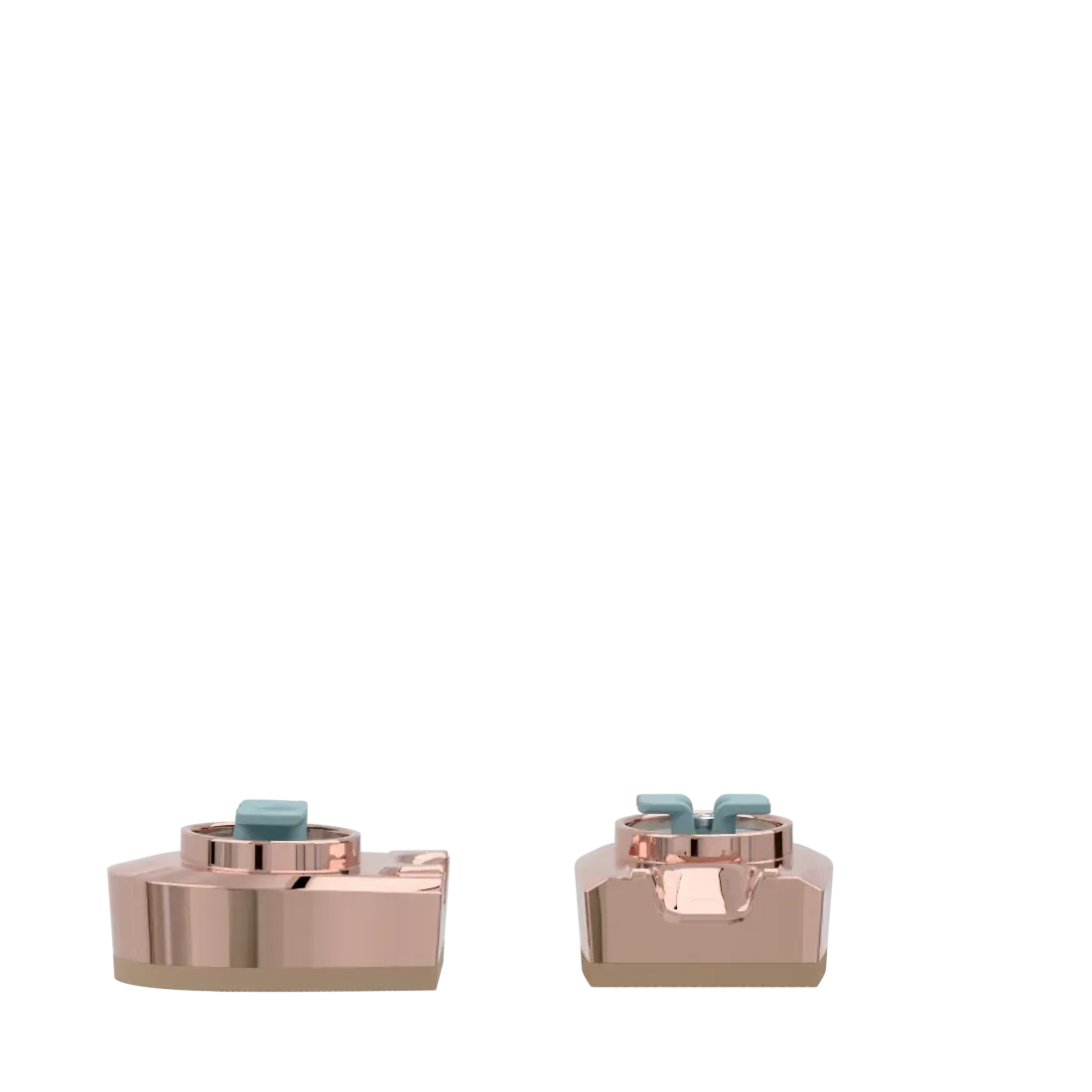 Flare Block Heel Kit 1.5 Rose Gold Metallic
