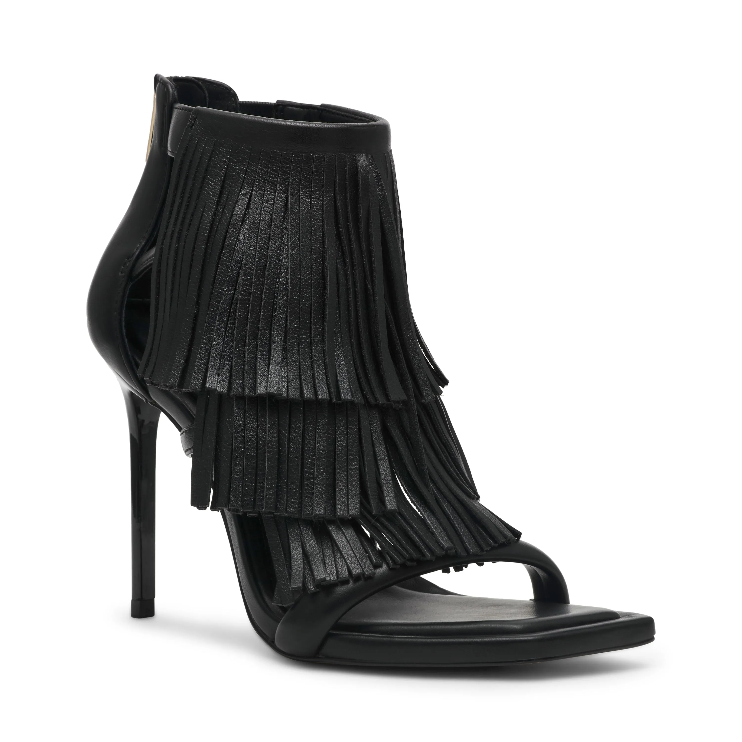 Fringzy Sandal BLACK LEATHER