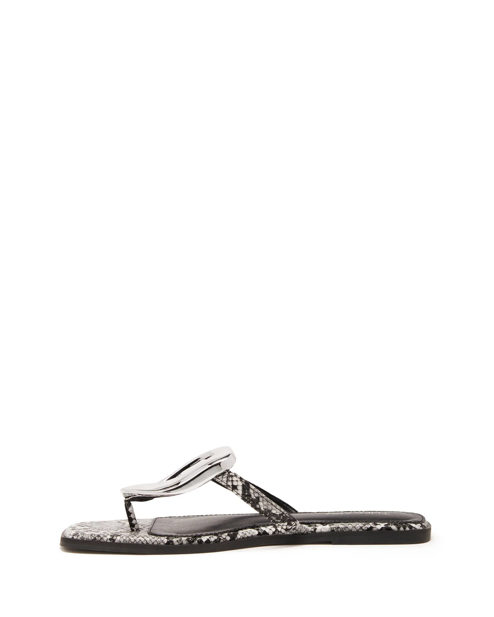 Guild Thong Sandal Black/White Snake