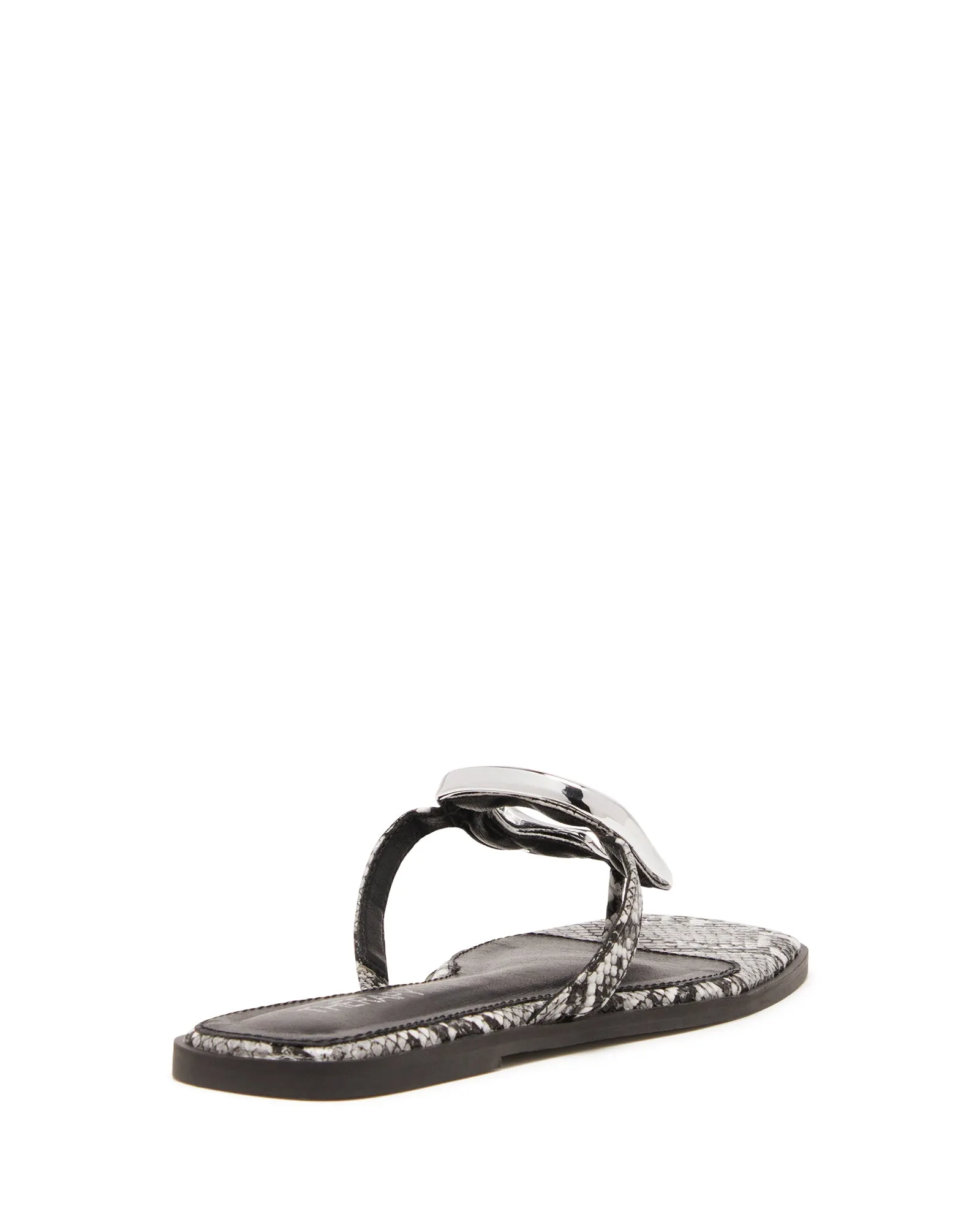 Guild Thong Sandal Black/White Snake