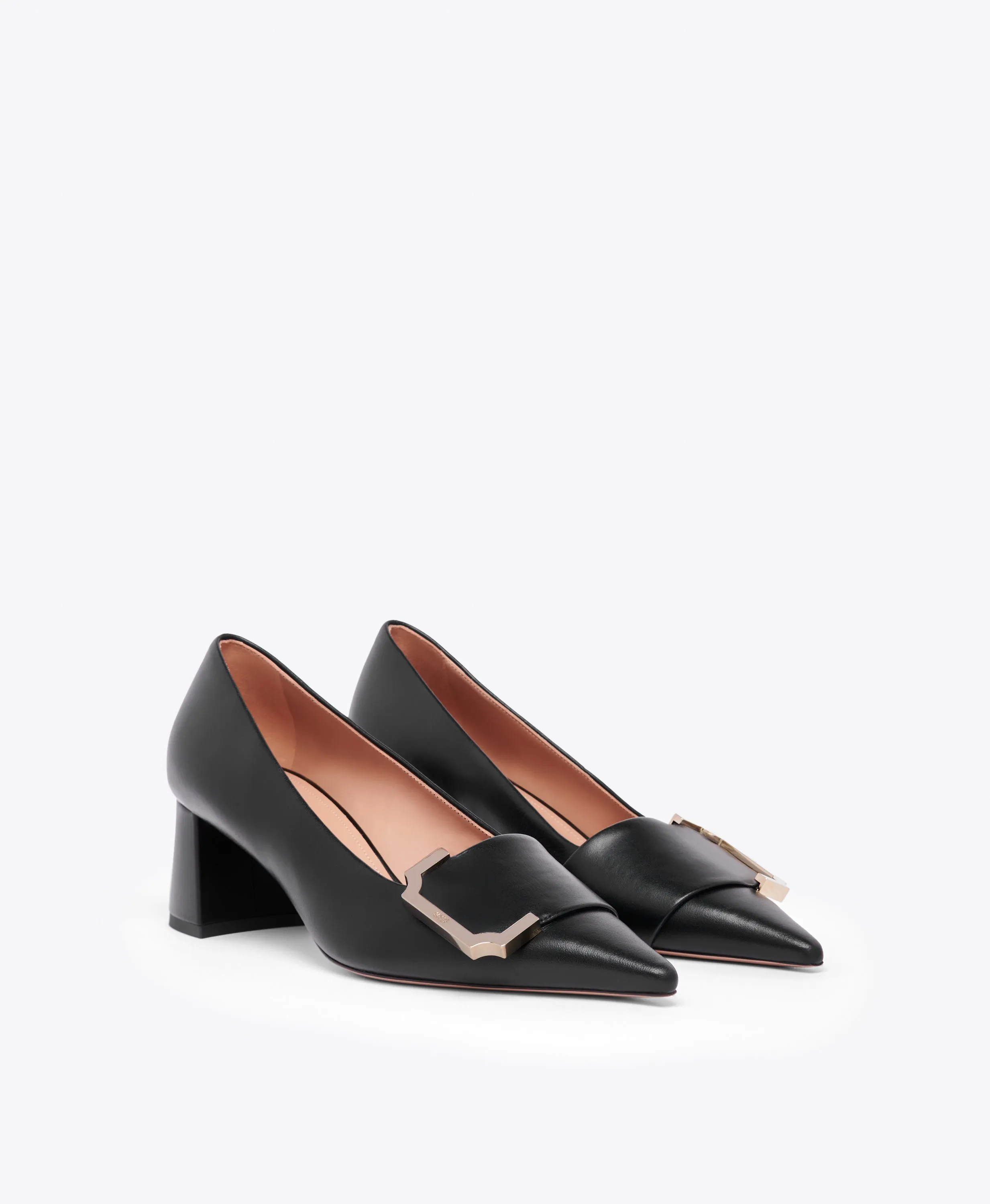 Hayes 45 Black Leather Pumps