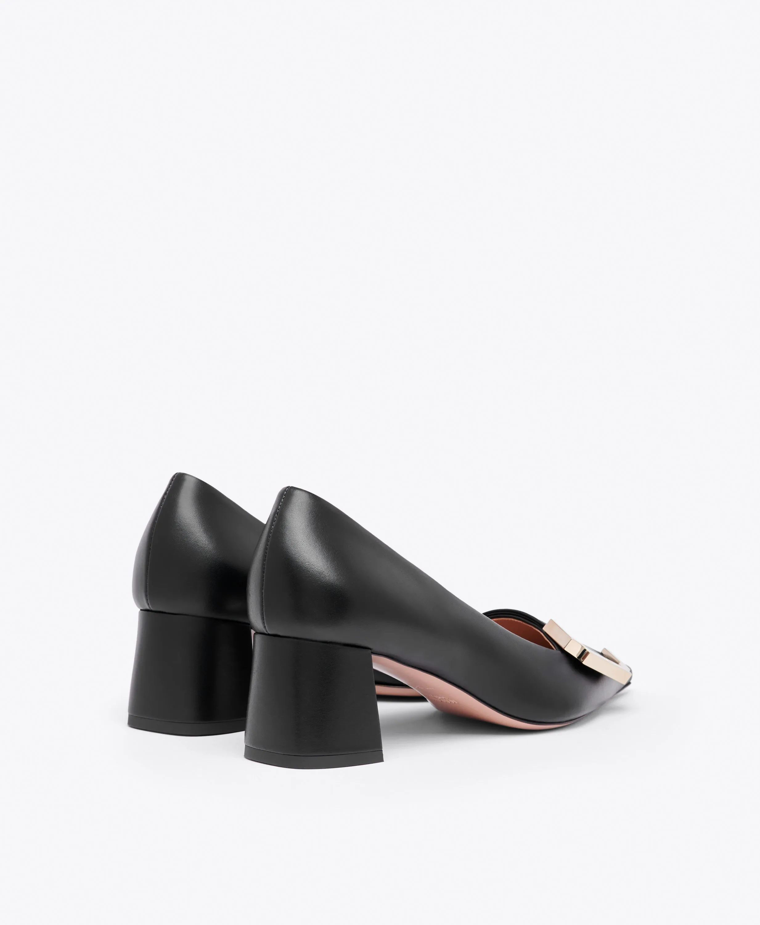 Hayes 45 Black Leather Pumps