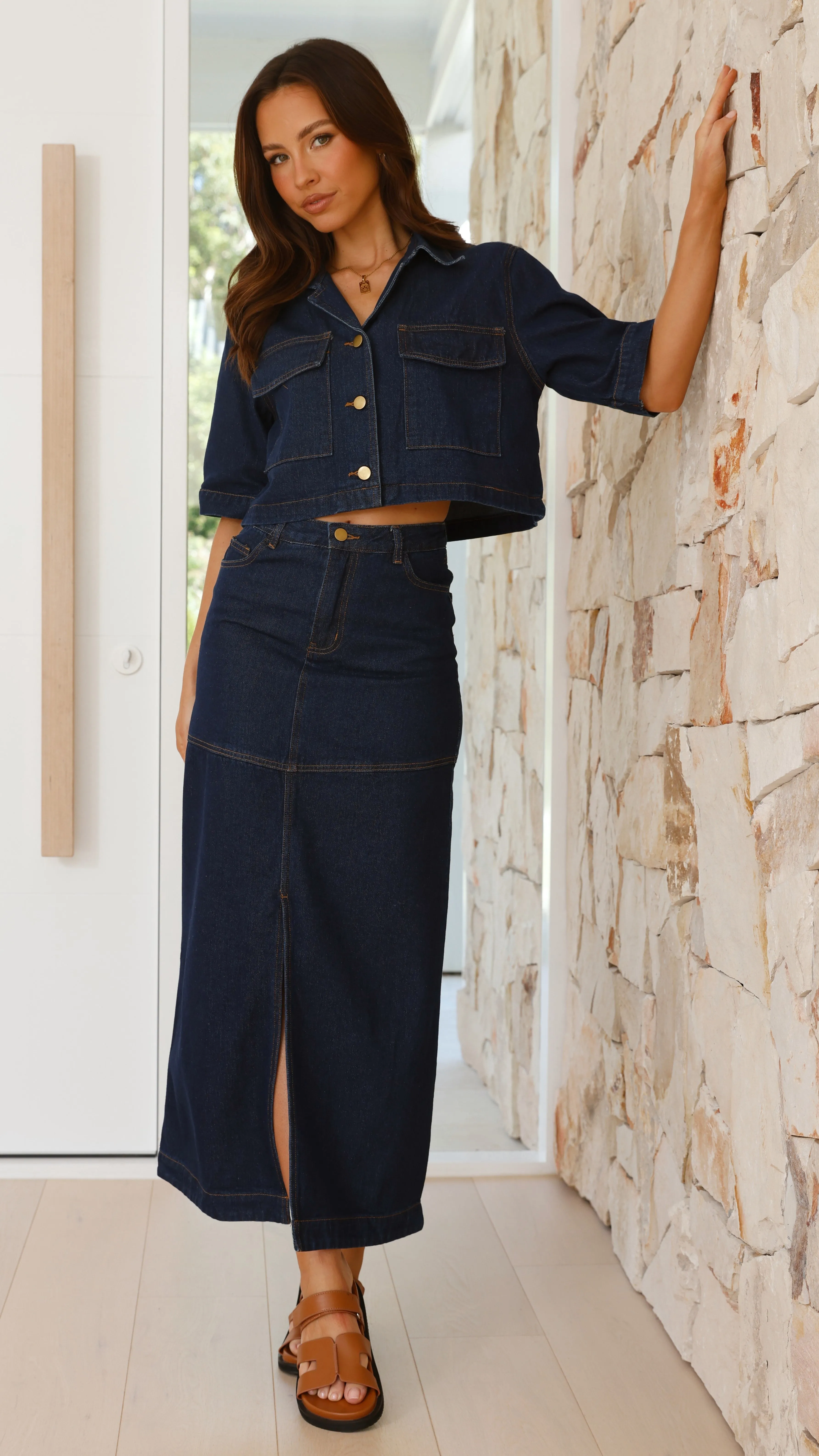 Kaili Maxi Skirt - Indigo Denim