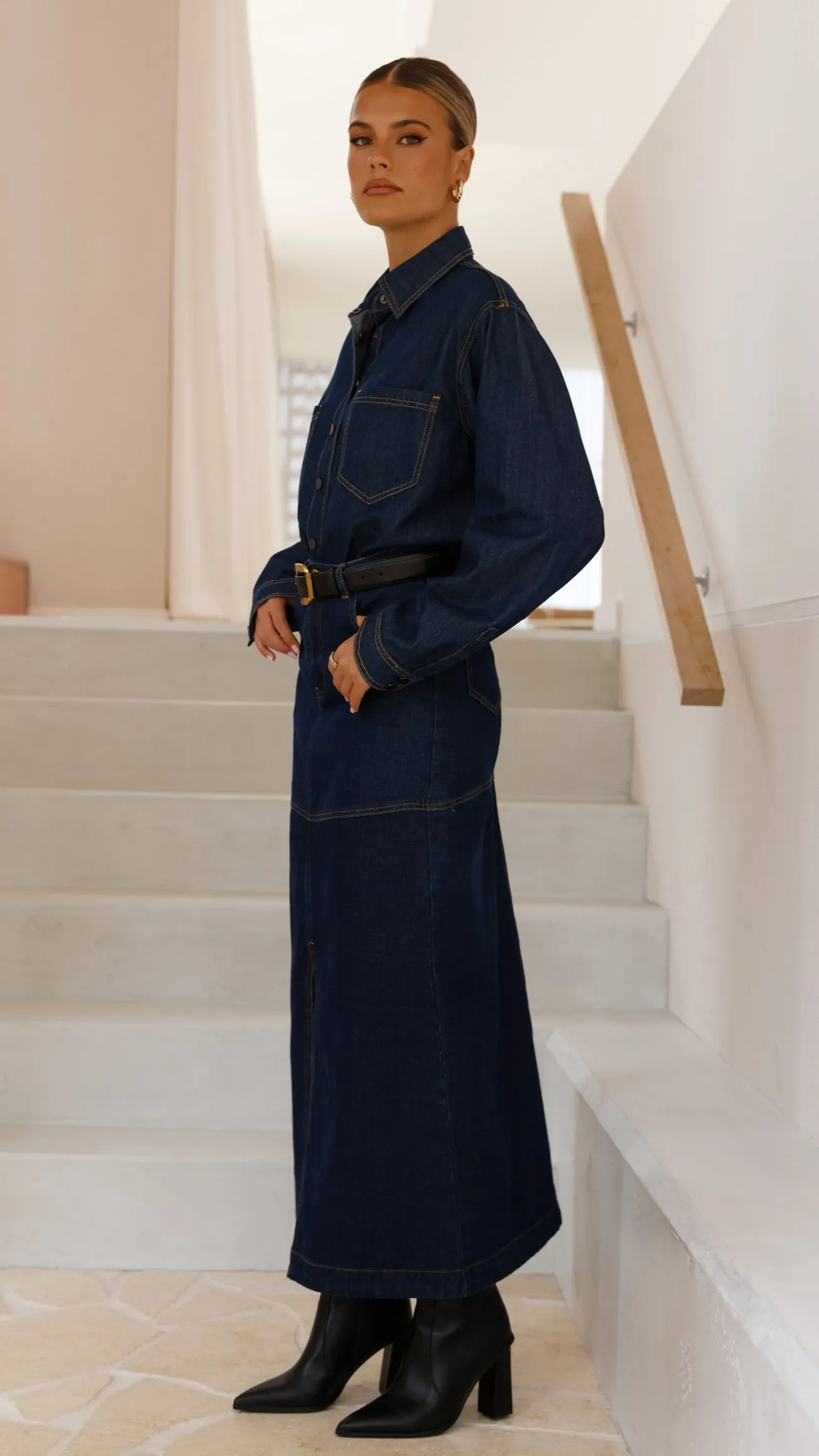 Kaili Maxi Skirt - Indigo Denim
