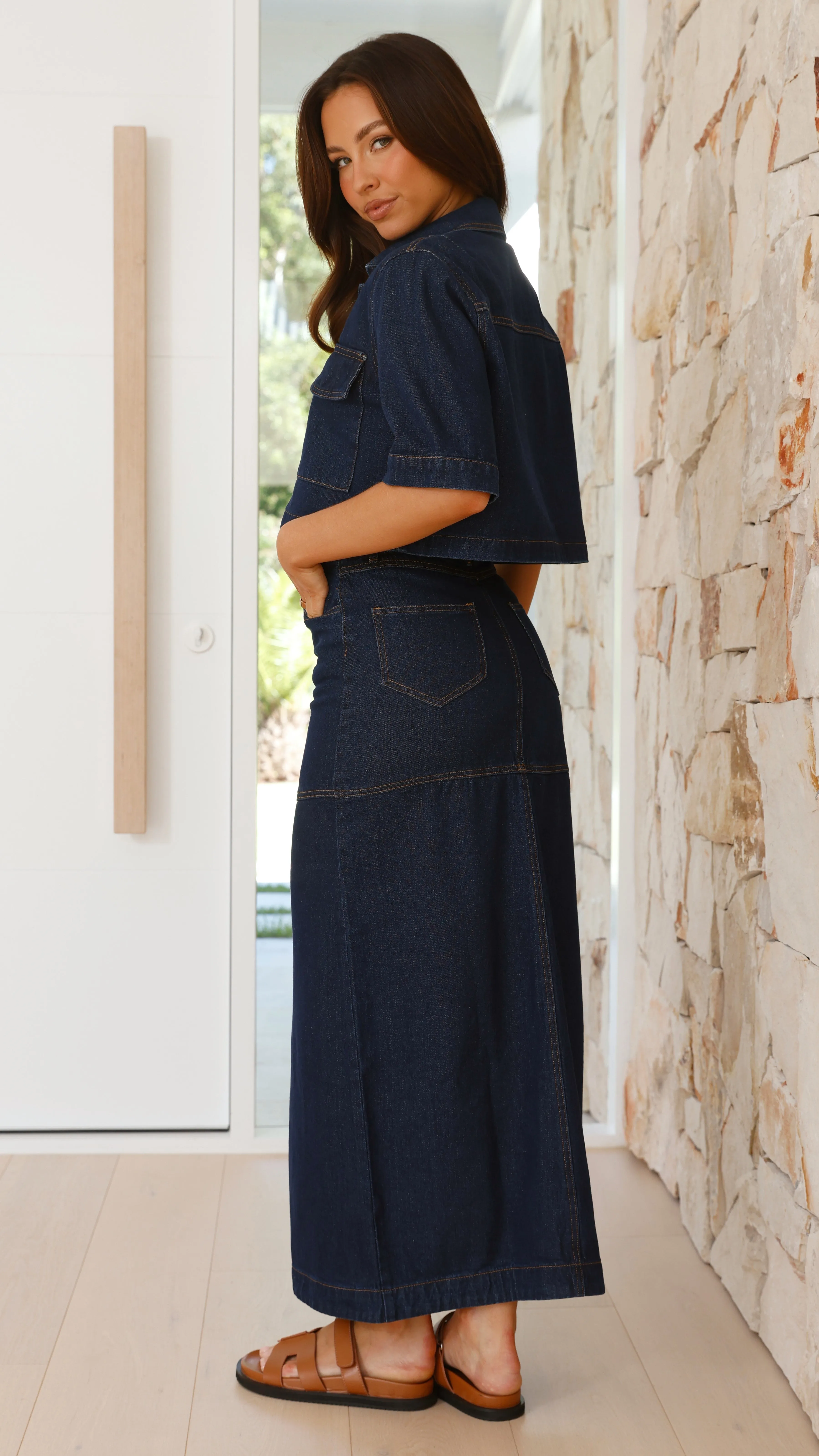 Kaili Maxi Skirt - Indigo Denim