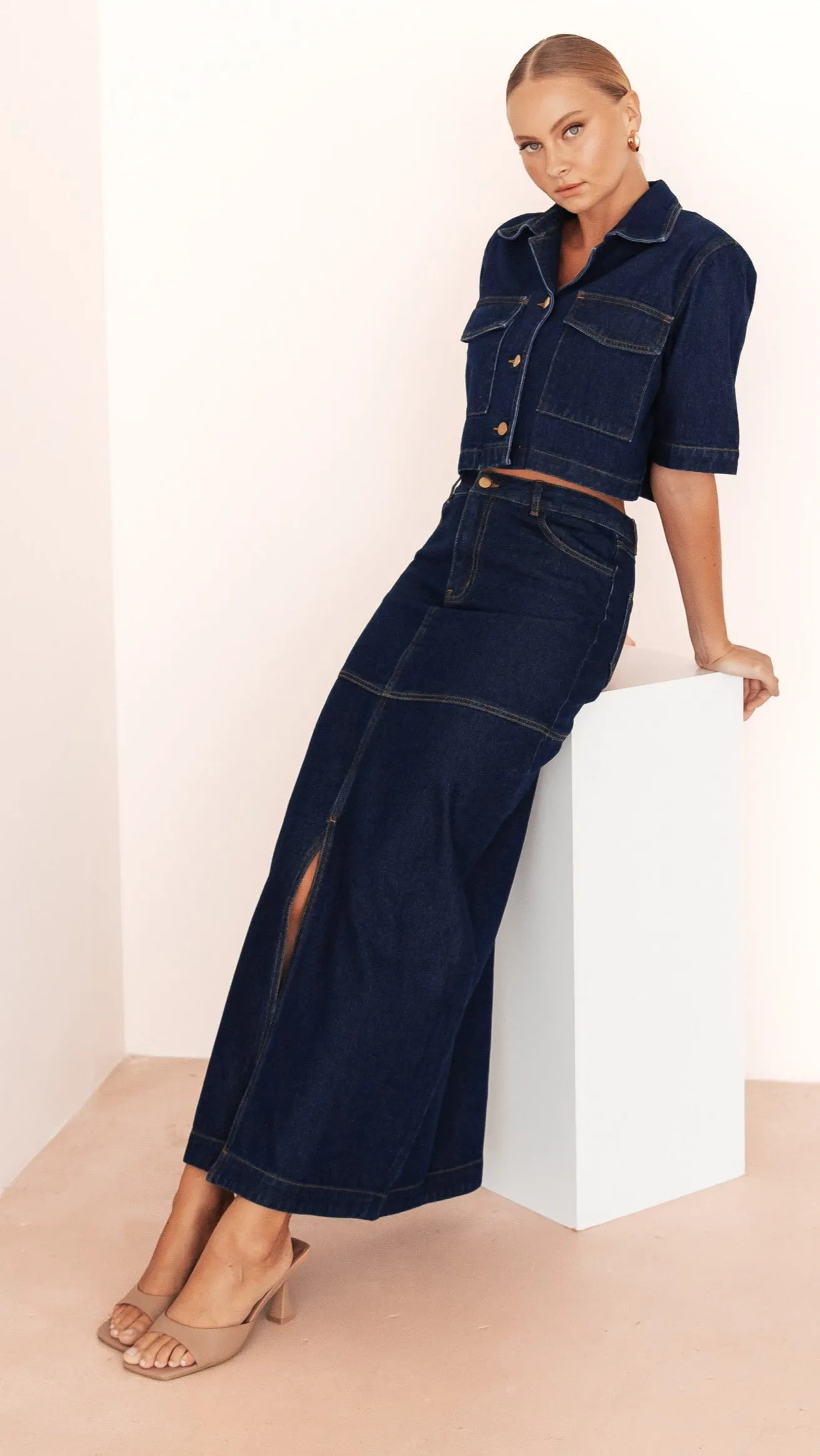 Kaili Maxi Skirt - Indigo Denim