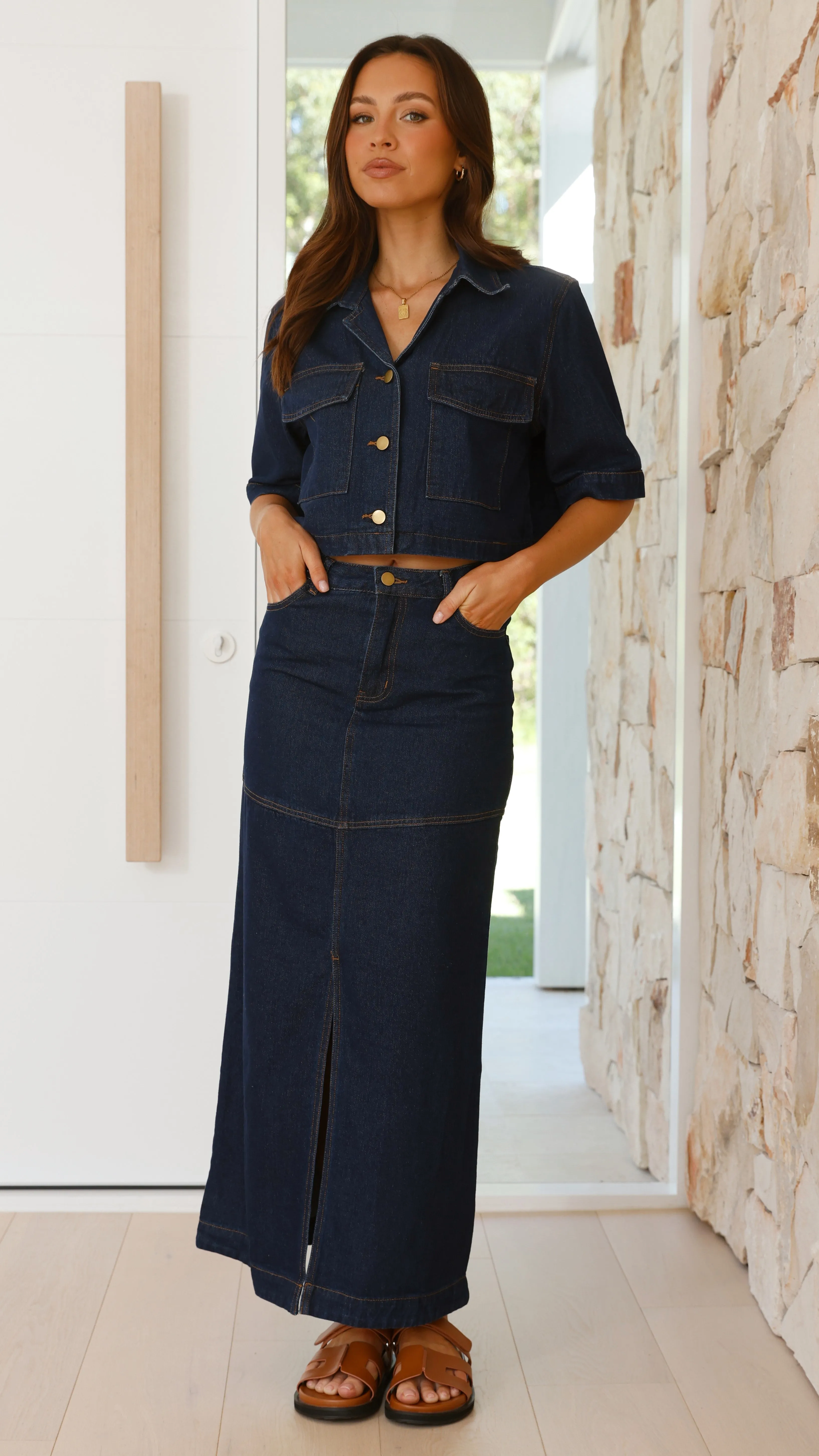 Kaili Maxi Skirt - Indigo Denim
