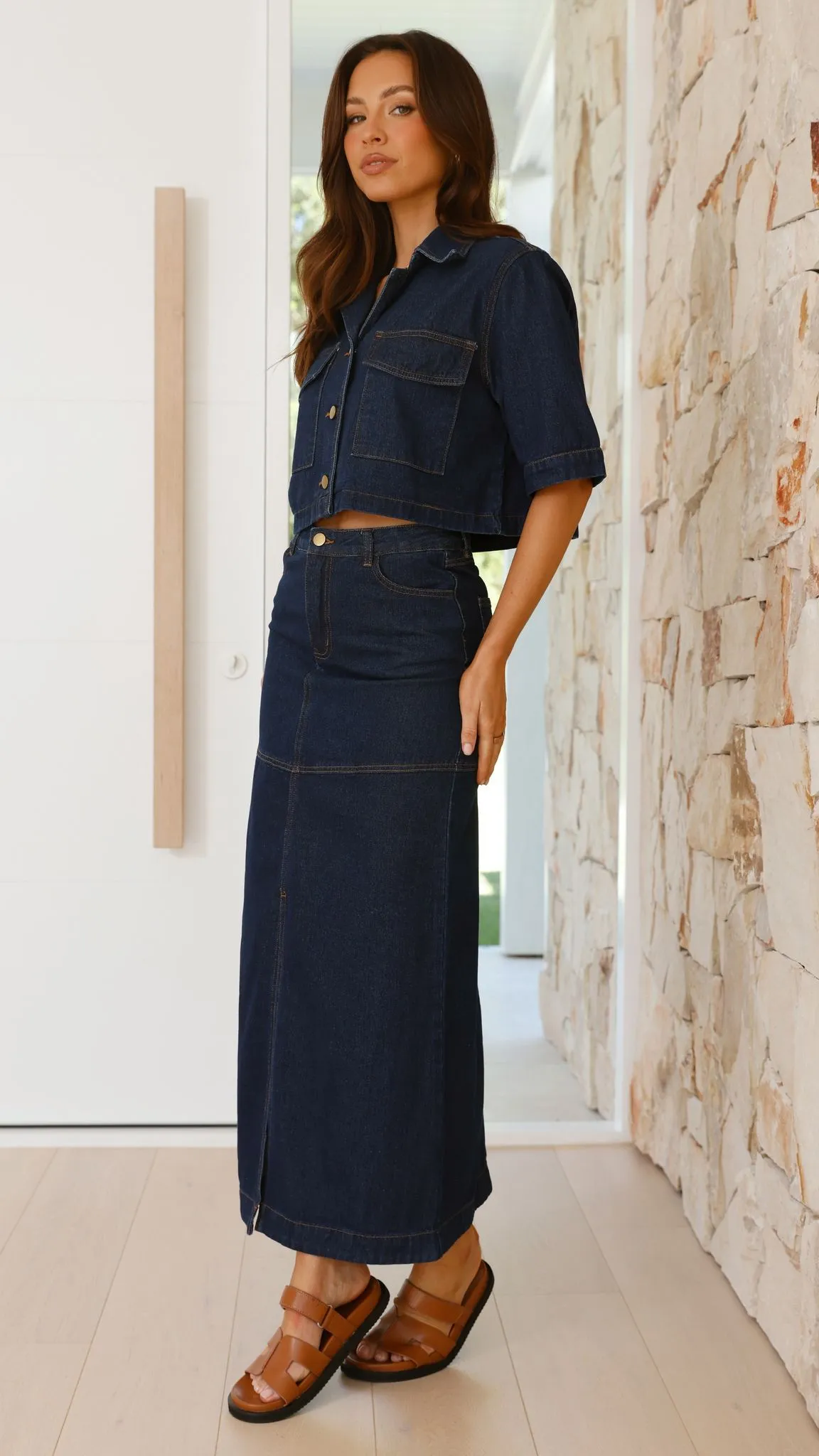 Kaili Maxi Skirt - Indigo Denim