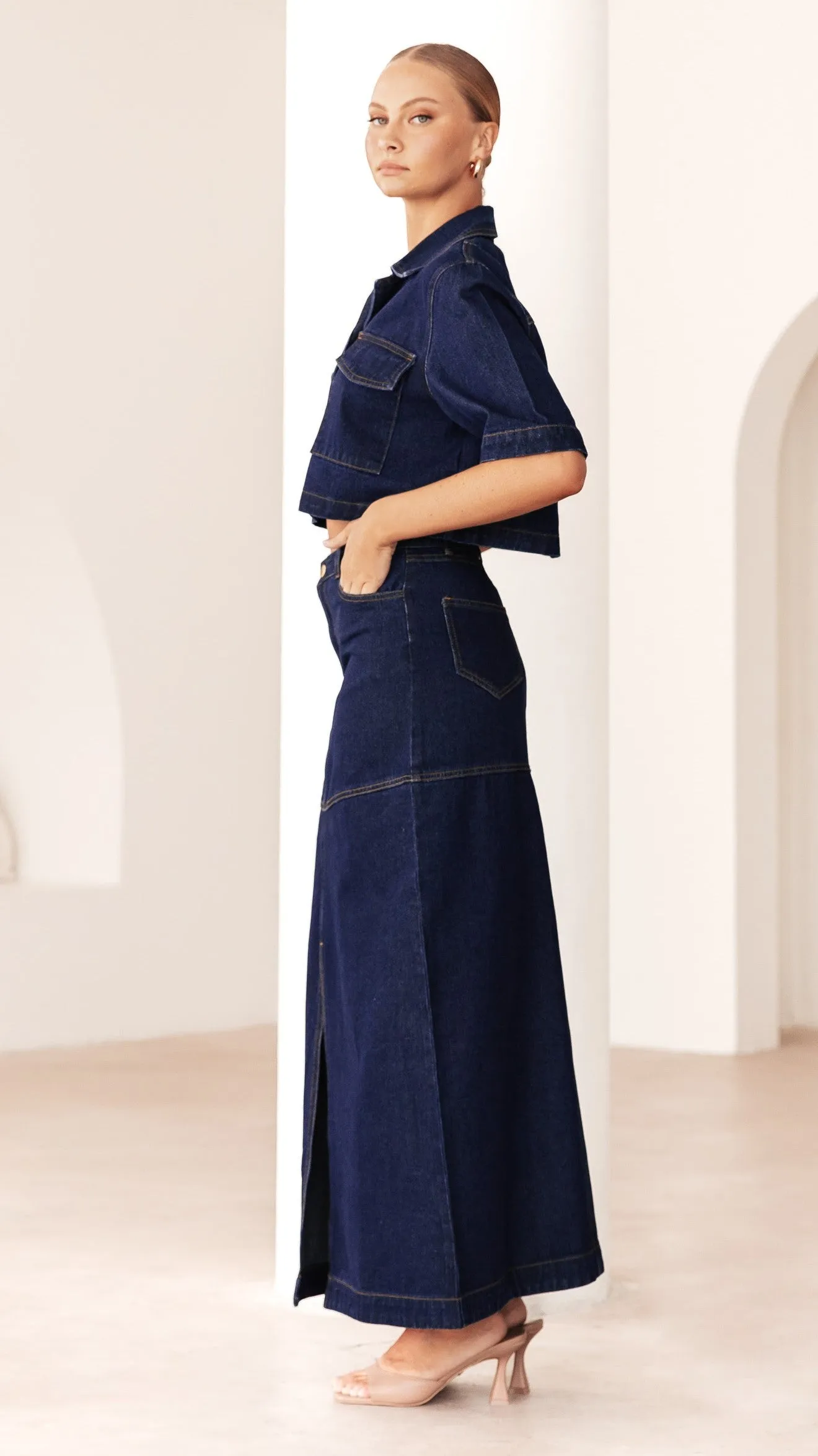 Kaili Maxi Skirt - Indigo Denim