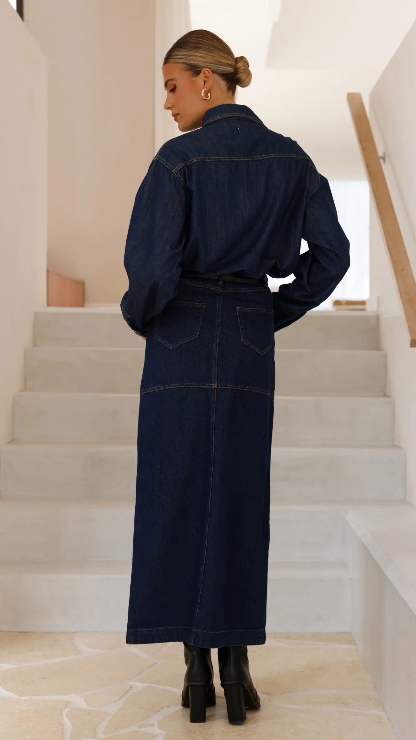 Kaili Maxi Skirt - Indigo Denim