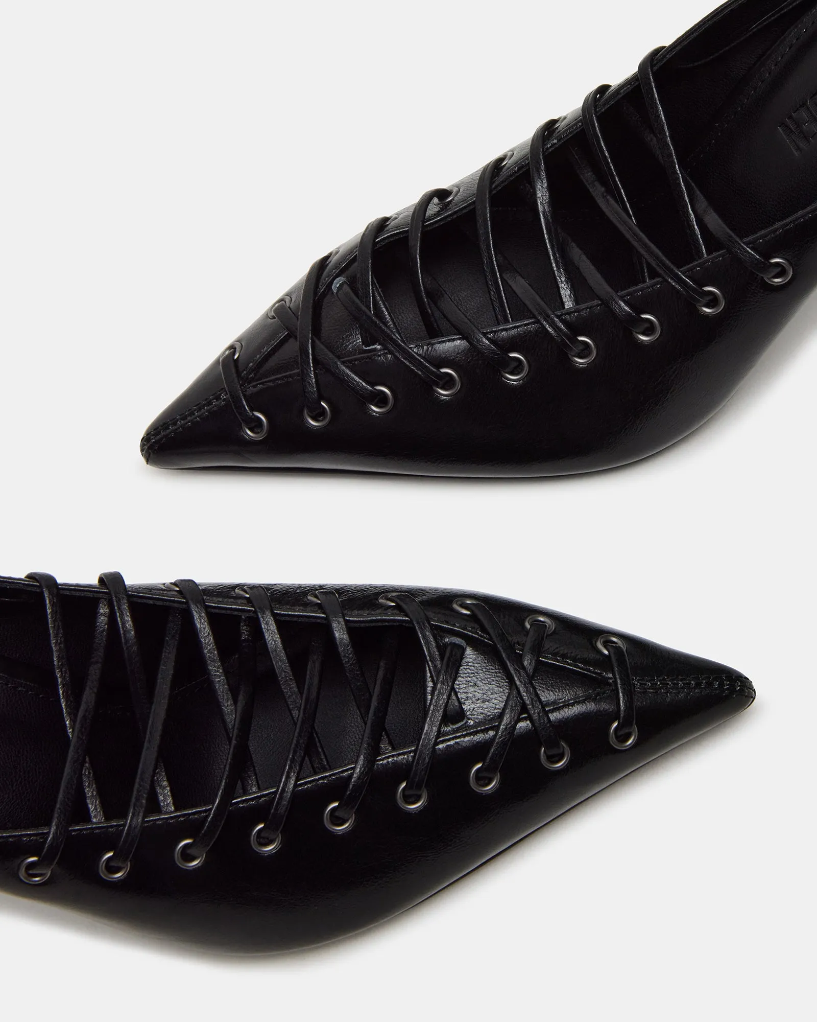 LACELLE BLACK LEATHER