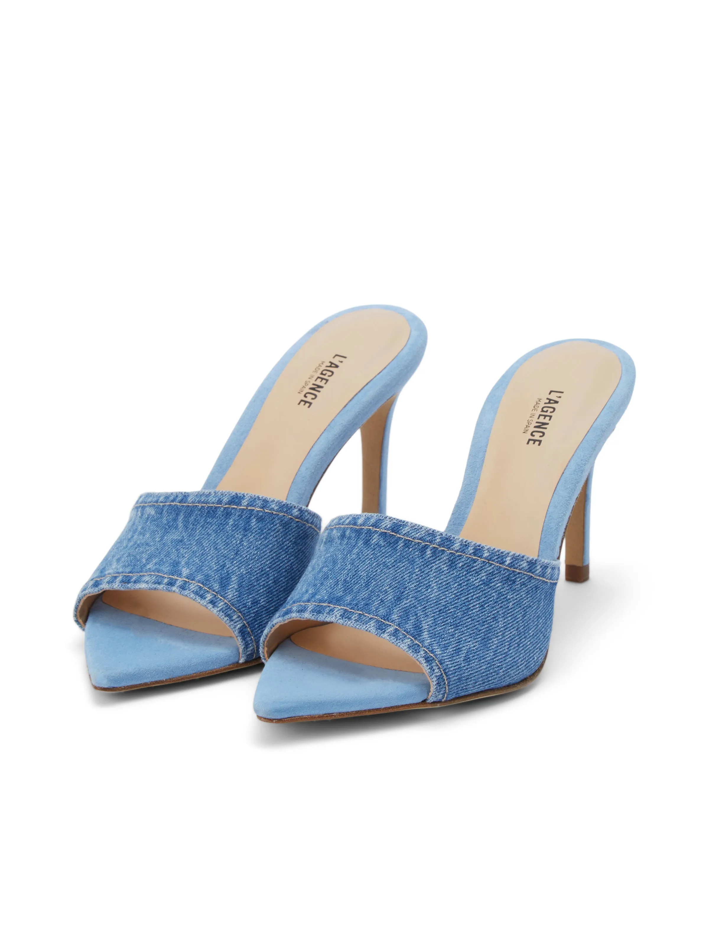 Lolita Denim Open-Toe Mule