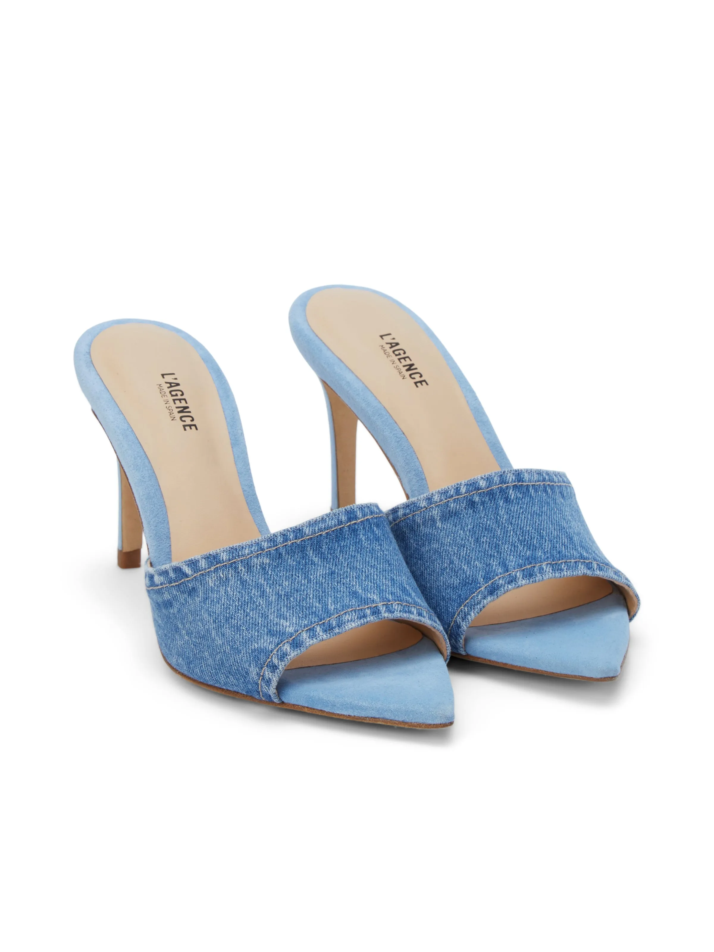 Lolita Denim Open-Toe Mule