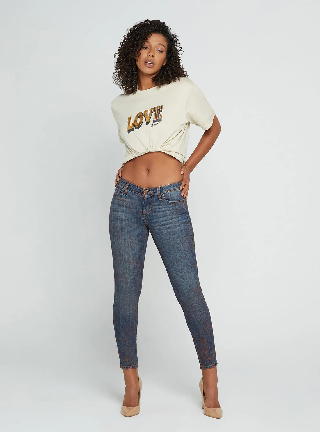 Low-Rise Power Skinny Denim Jeans In Hot Springs Wash
