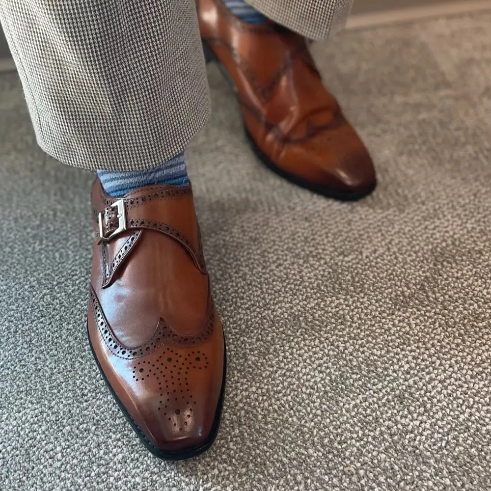 Luxury Genuine Leather Wingtip Oxfords for Men  Formal Dress Shoes
