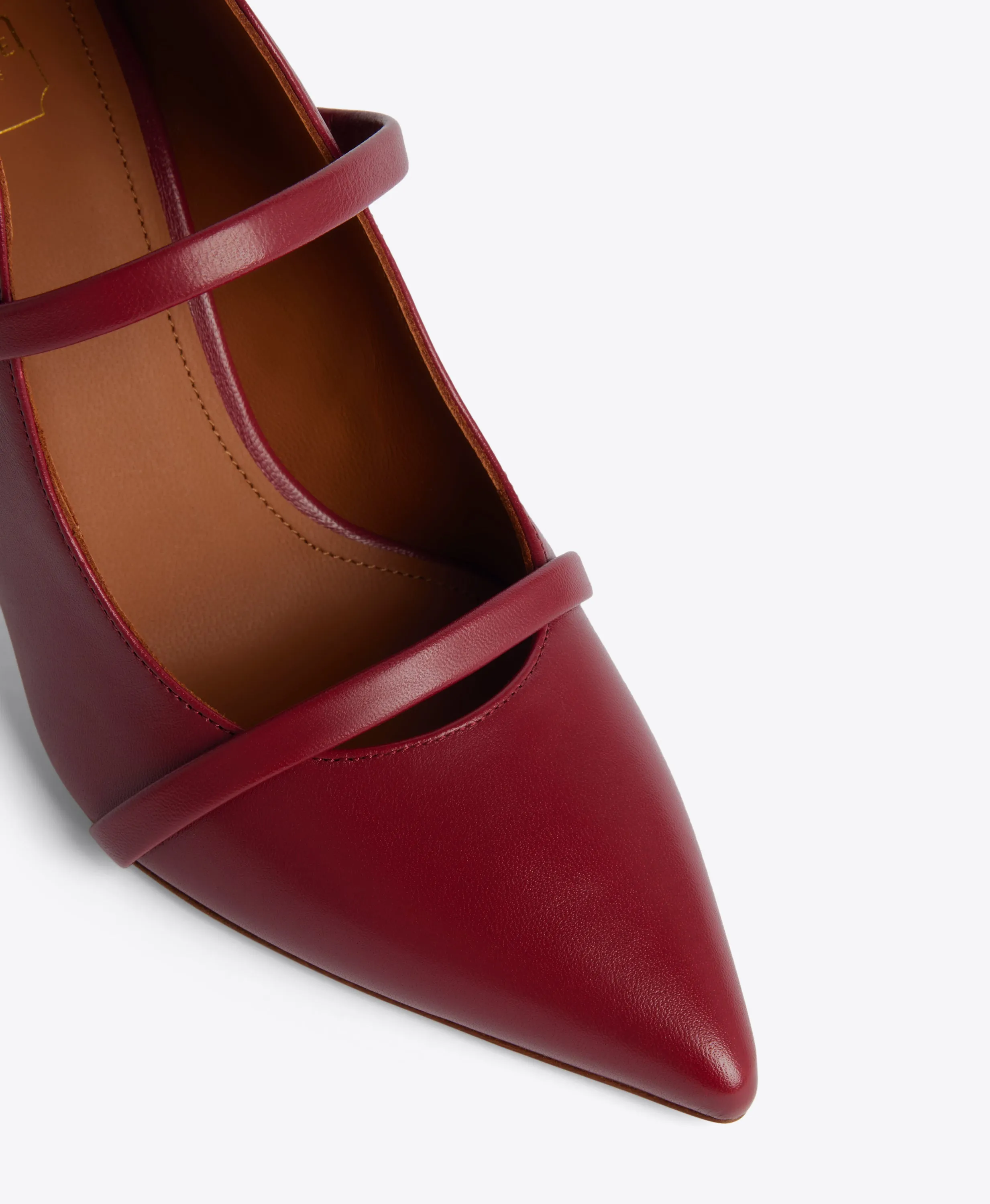 Maureen 70 Dark Red Leather Heeled Pumps