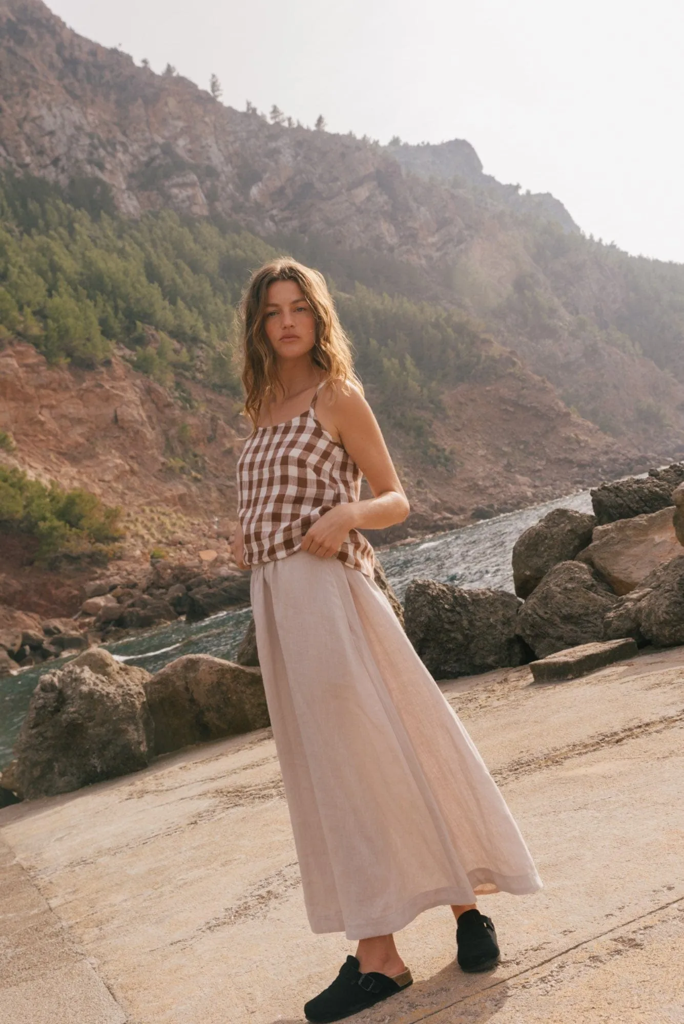 Mona Women's Linen Long Skirt | Multiple Colours