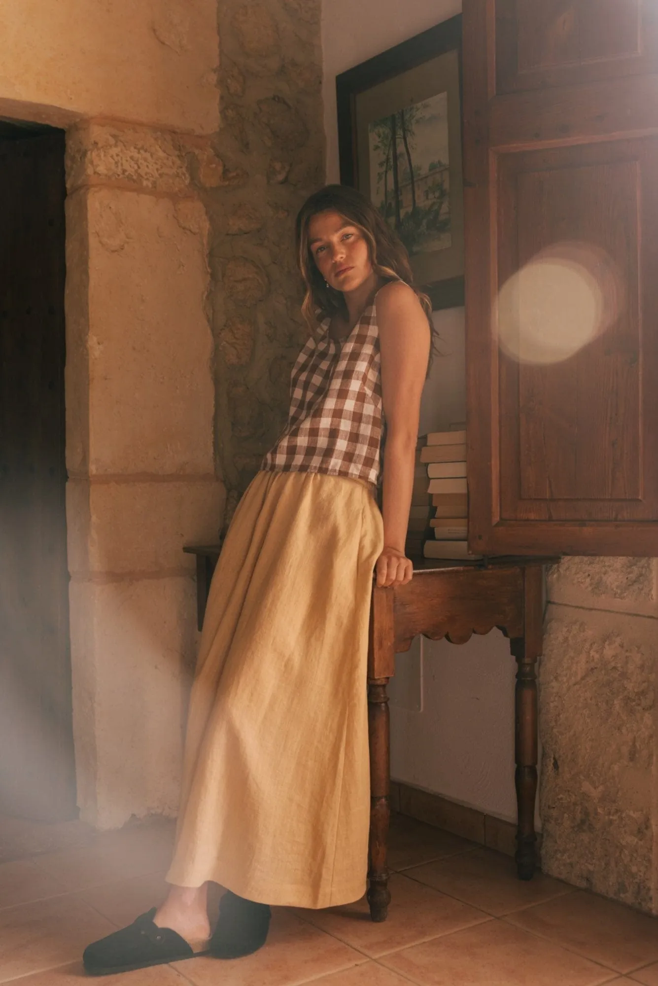Mona Women's Linen Long Skirt | Multiple Colours