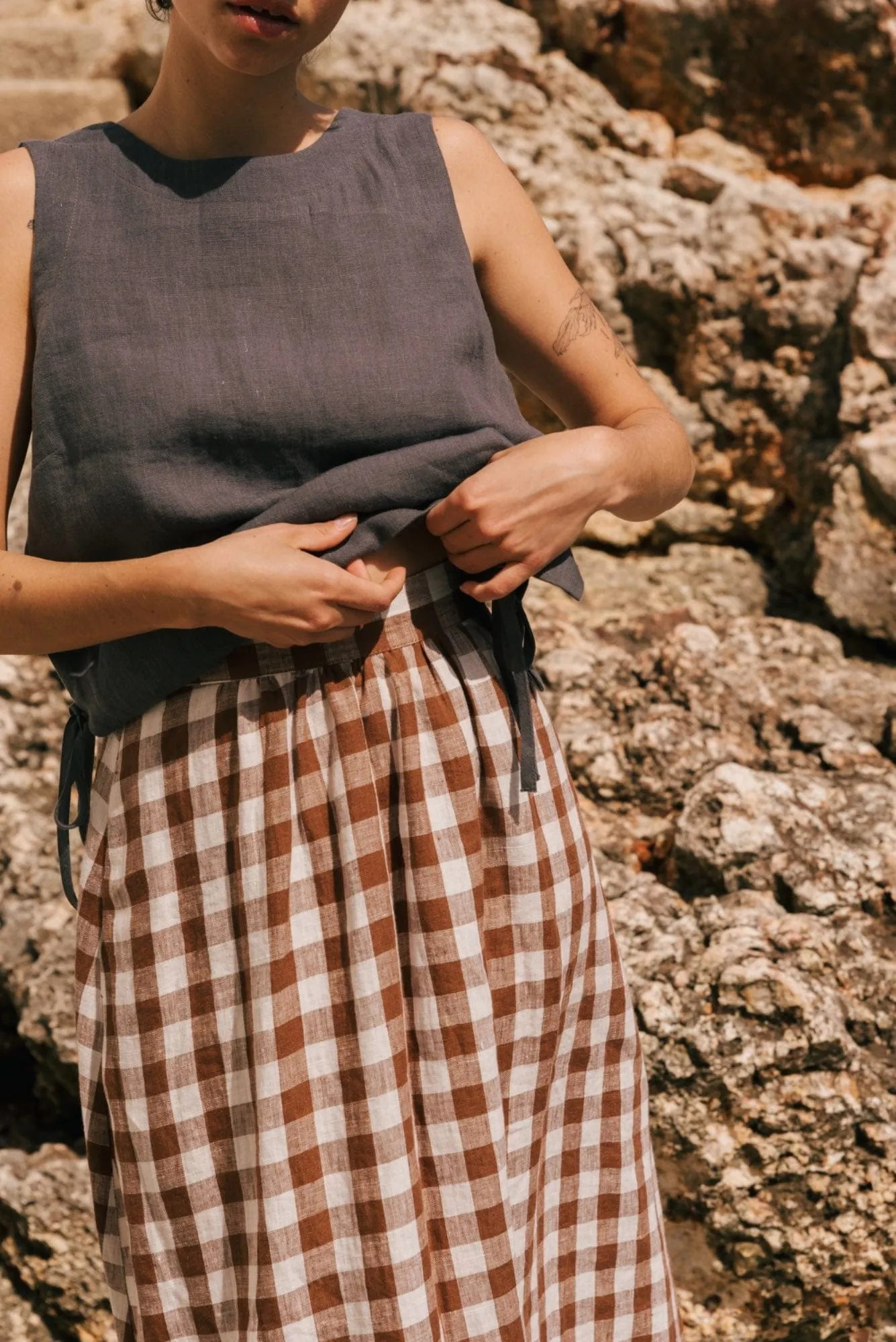 Mona Women's Linen Long Skirt | Multiple Colours