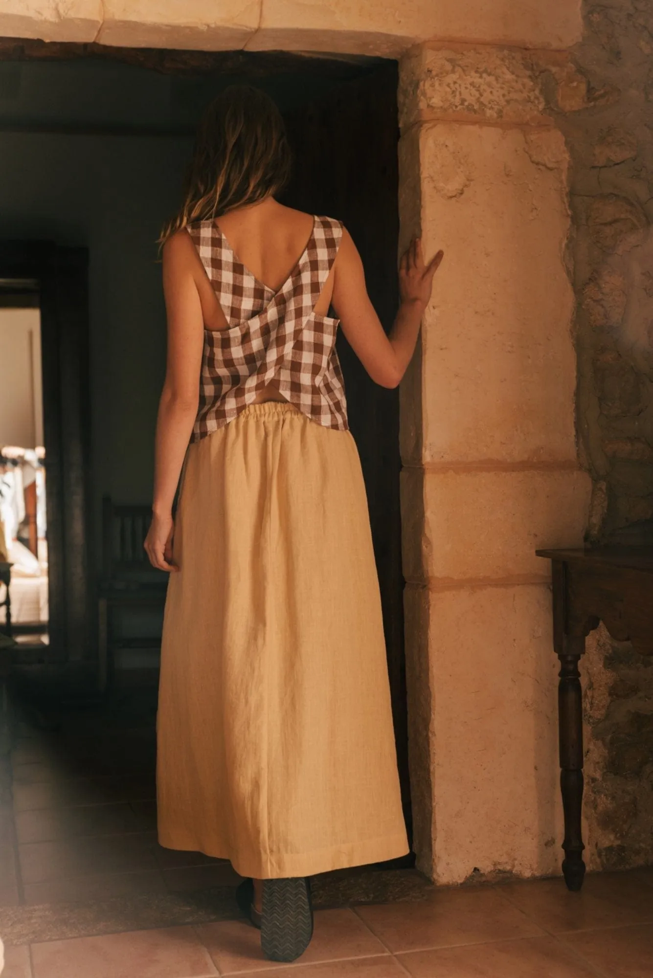 Mona Women's Linen Long Skirt | Multiple Colours