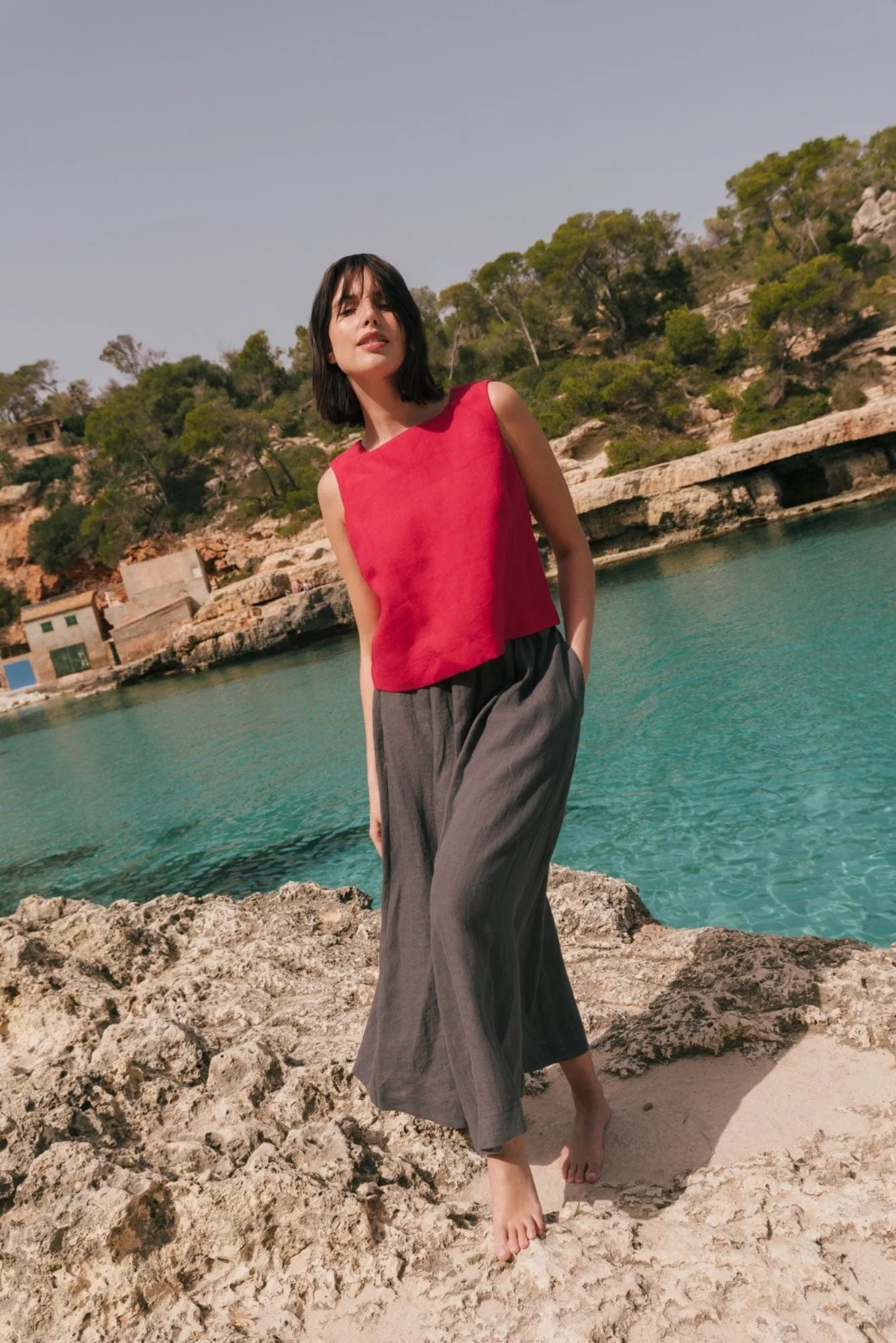 Mona Women's Linen Long Skirt | Multiple Colours