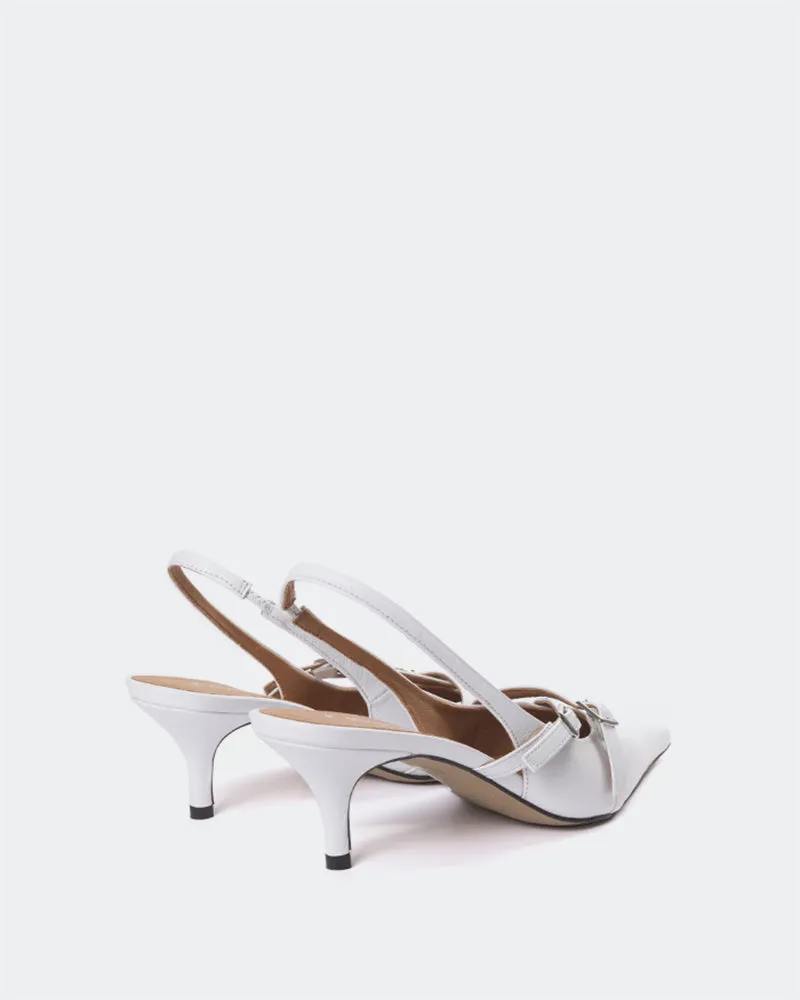 Montrose White Leather