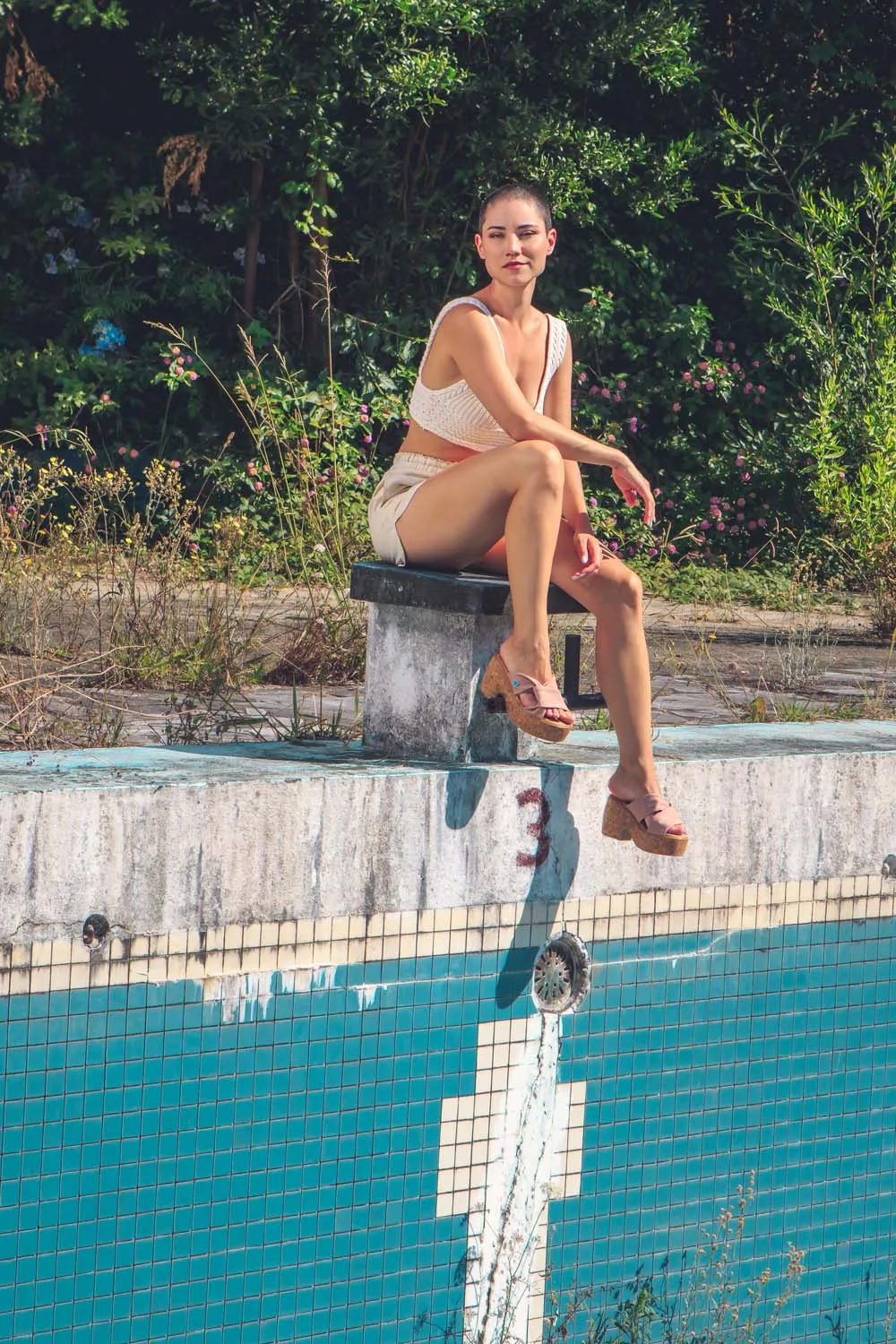 My Wedge Twist Peel Chestnut Vegan Wedge Sandals | Blush