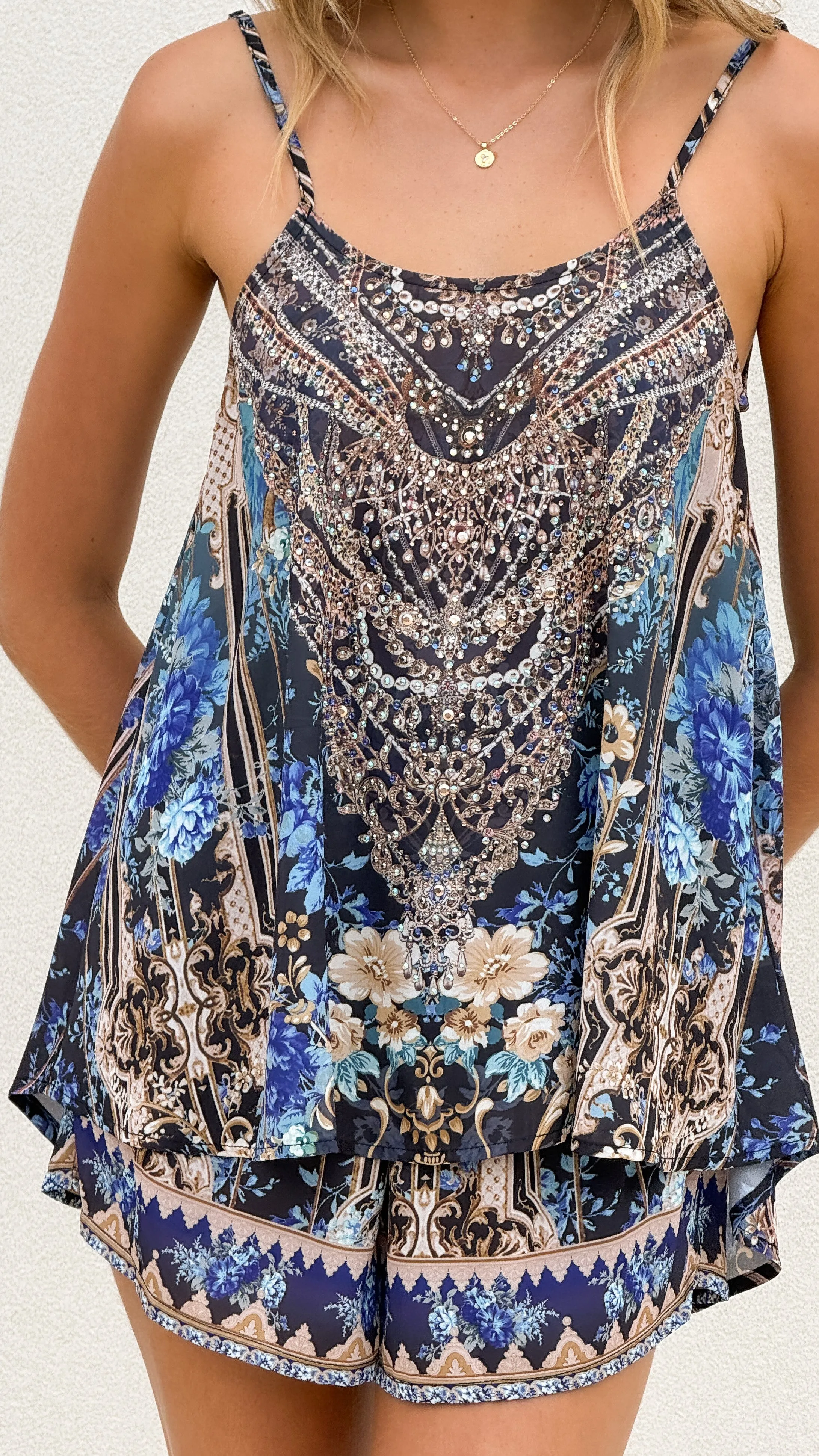 Nevaia Shorts - Sapphire Print