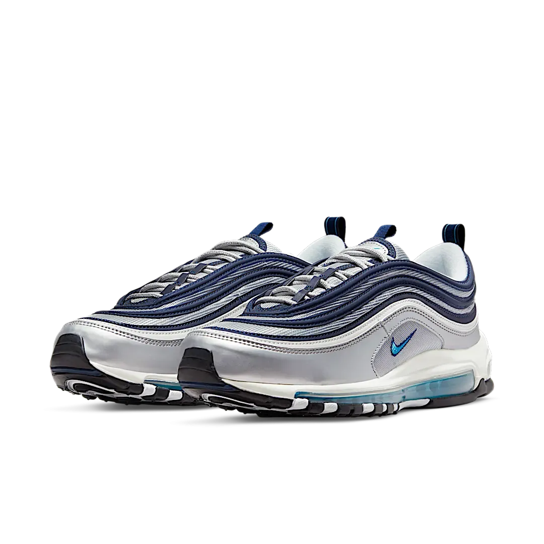 Nike Air Max 97 Metallic Silver Chlorine Blue