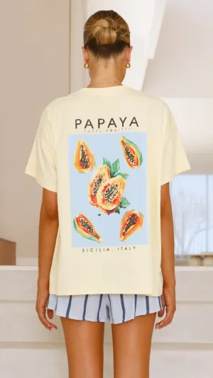 Papaya Top and Shorts Set - Yellow/Blue