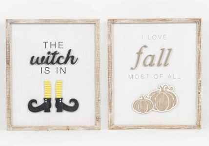 Pumpkin/Witch Fall Sign