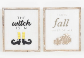 Pumpkin/Witch Fall Sign
