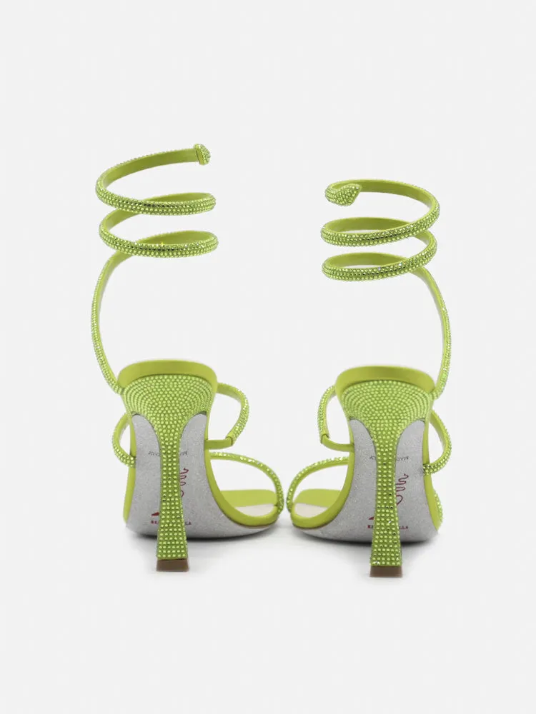 René Caovilla Wraparound Heeled Sandals