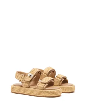 Revive Flatform Sandal Natural Raffia