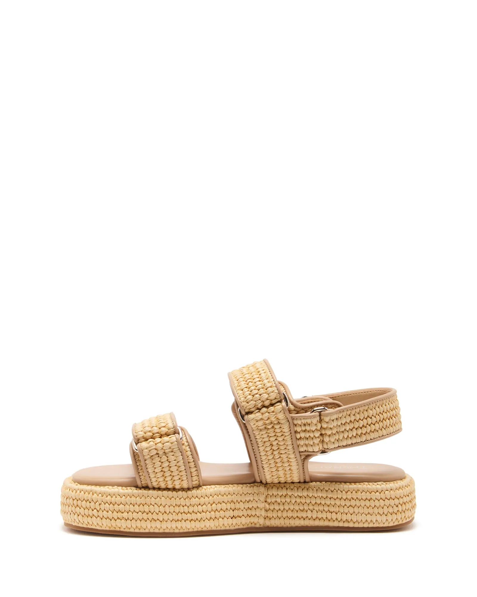 Revive Flatform Sandal Natural Raffia