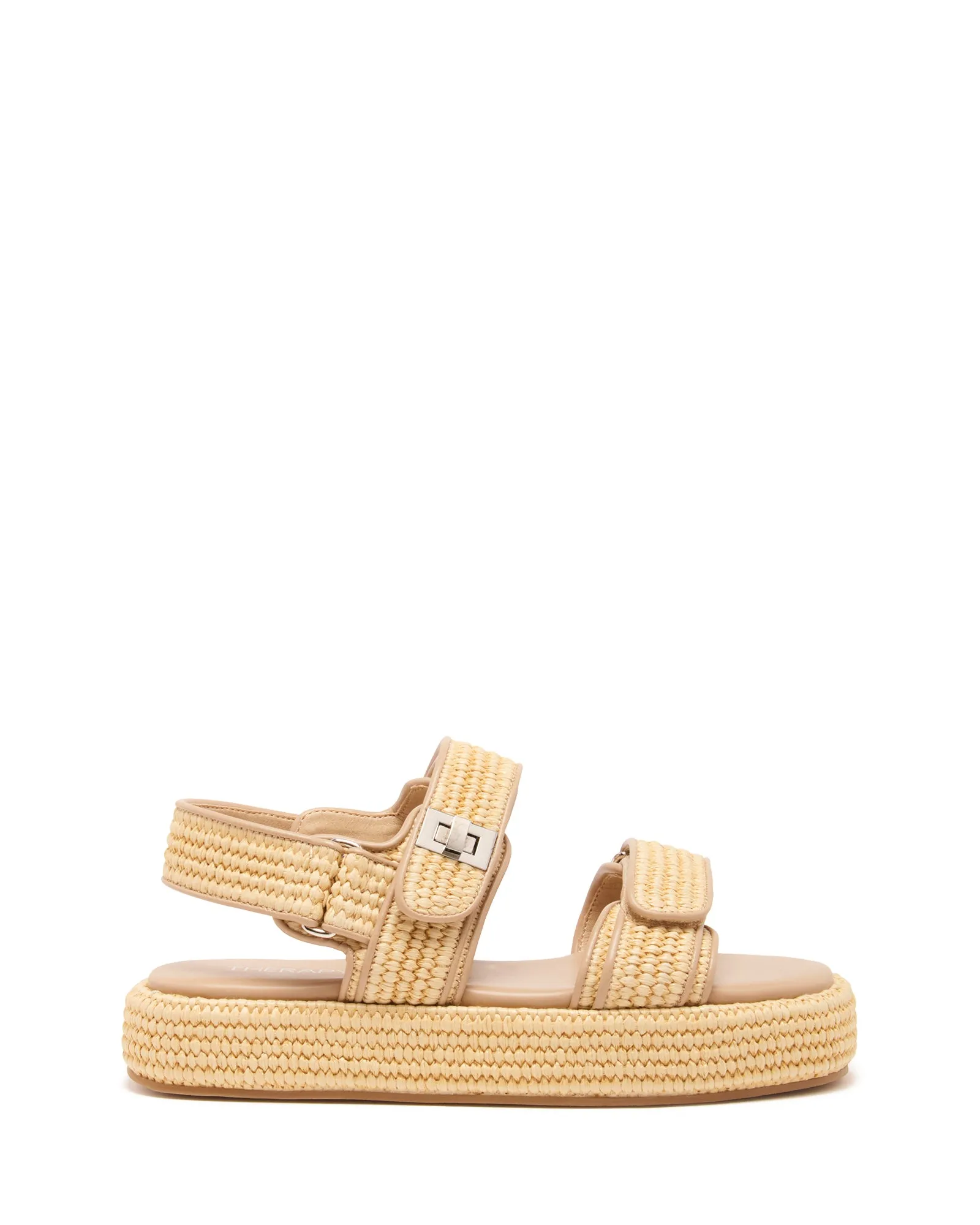 Revive Flatform Sandal Natural Raffia