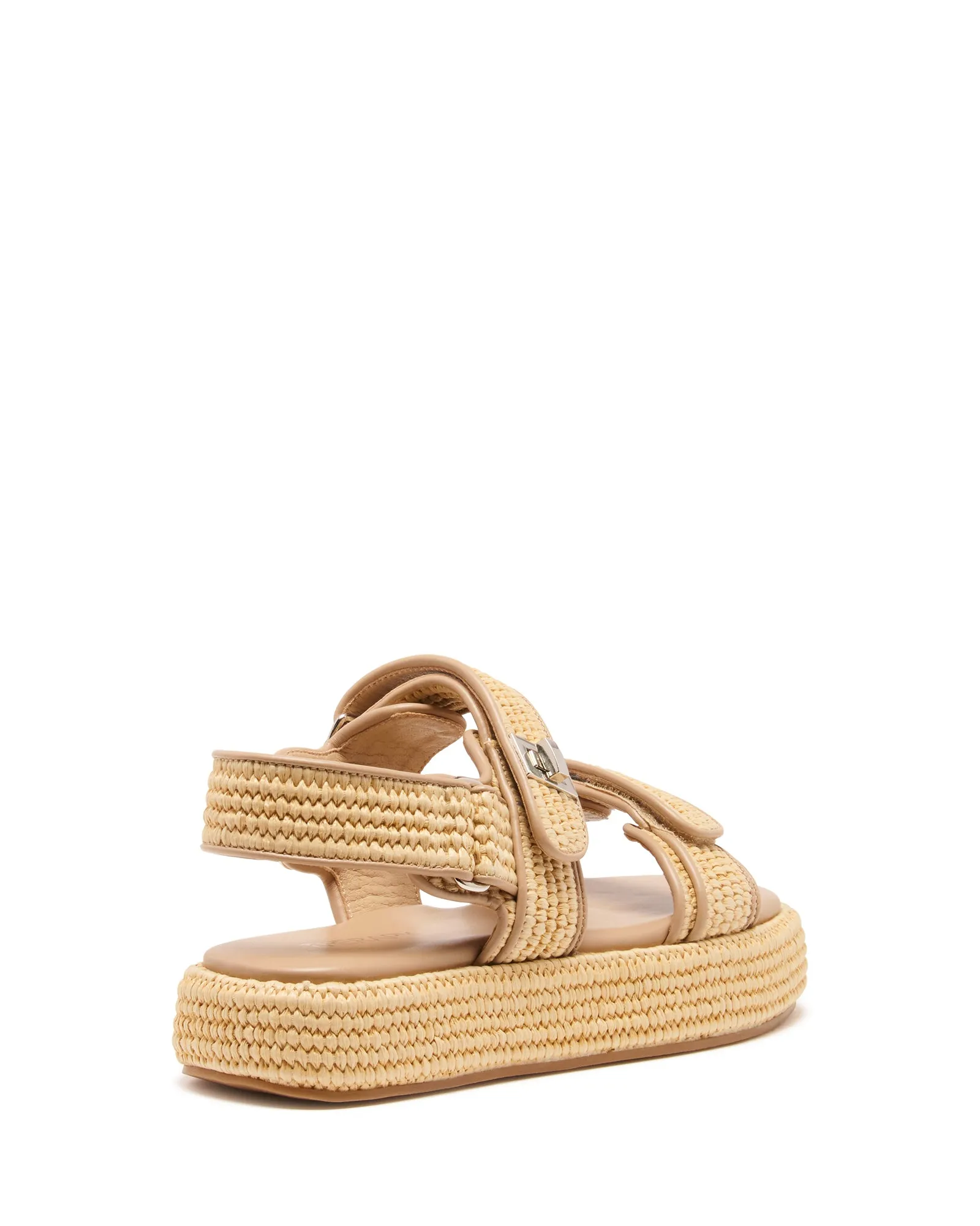 Revive Flatform Sandal Natural Raffia