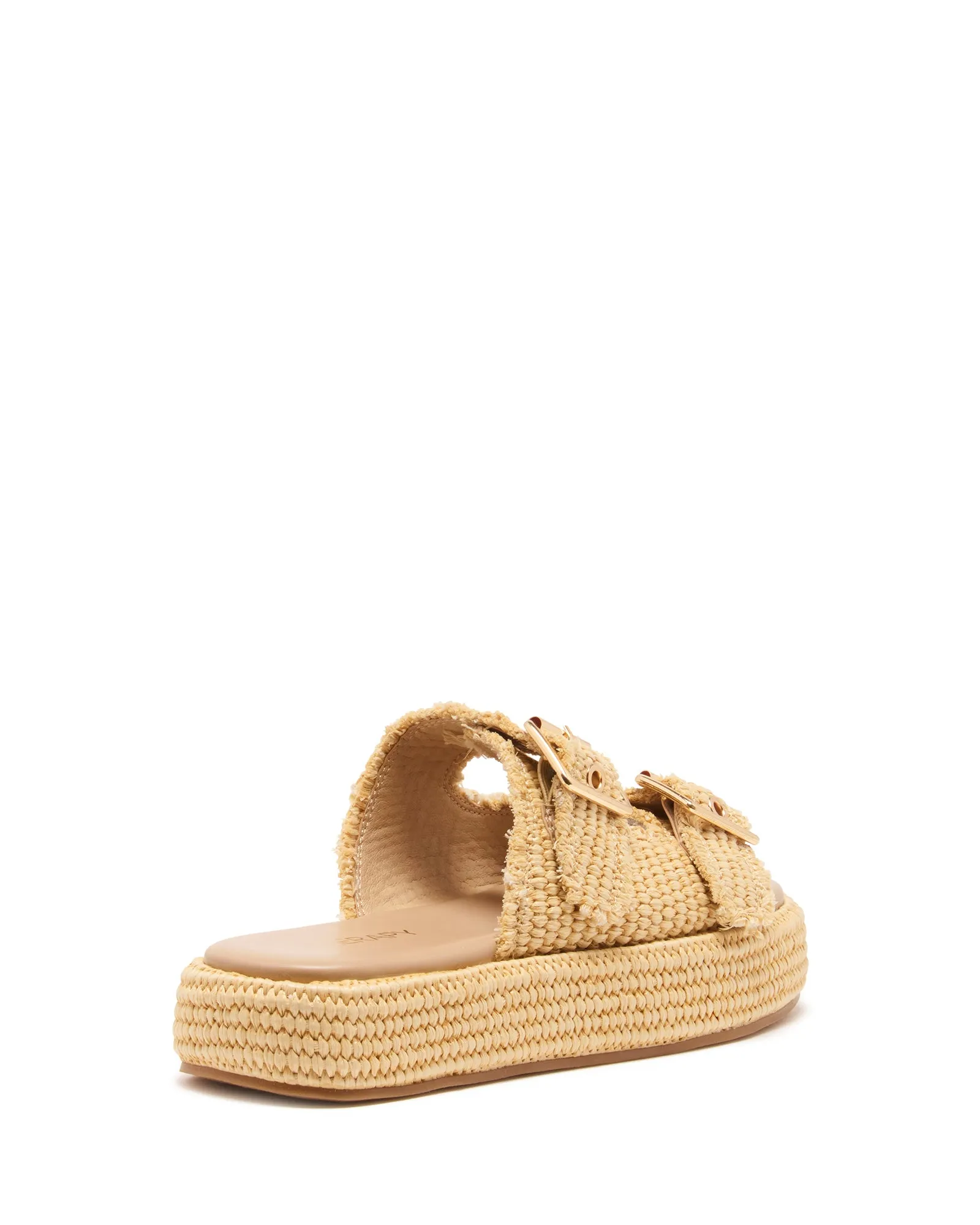 Rustic Flatform Sandal Natural Raffia