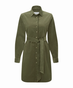 Sage Cord Dress - Dark Sage