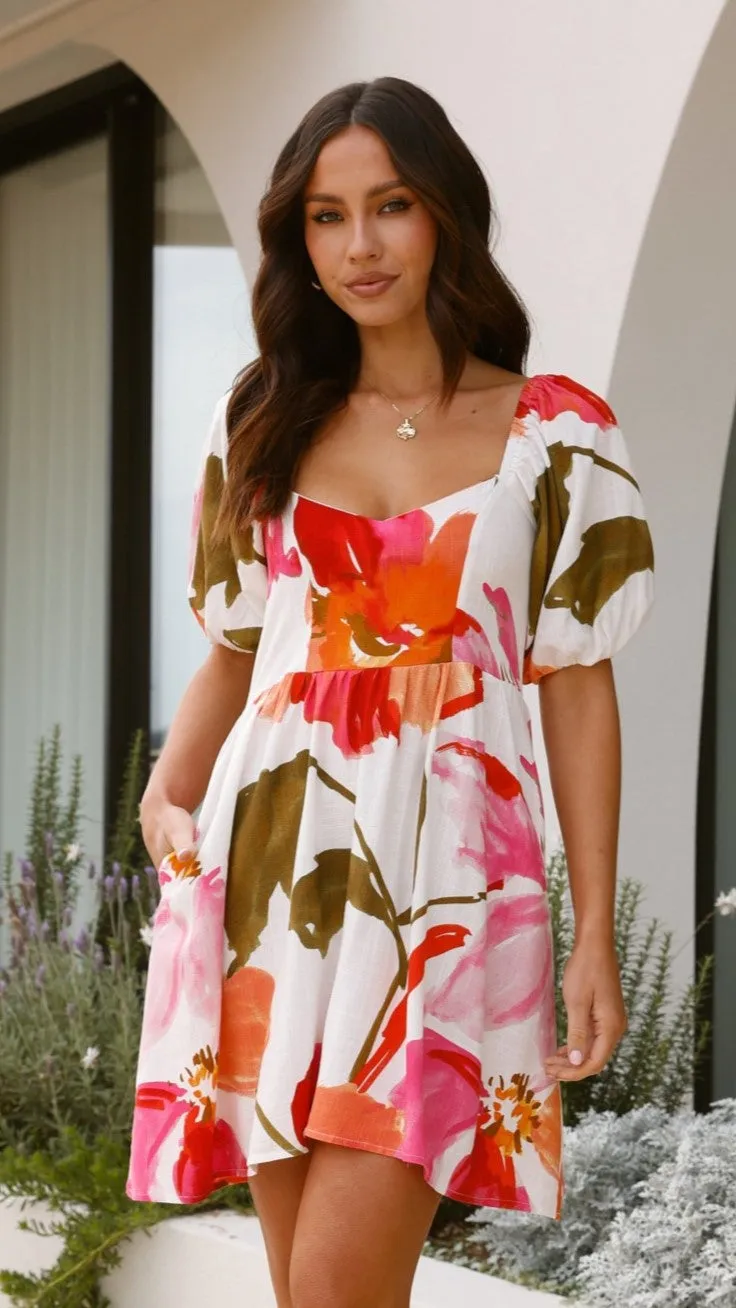 Salma Mini Dress - Everlyn Print
