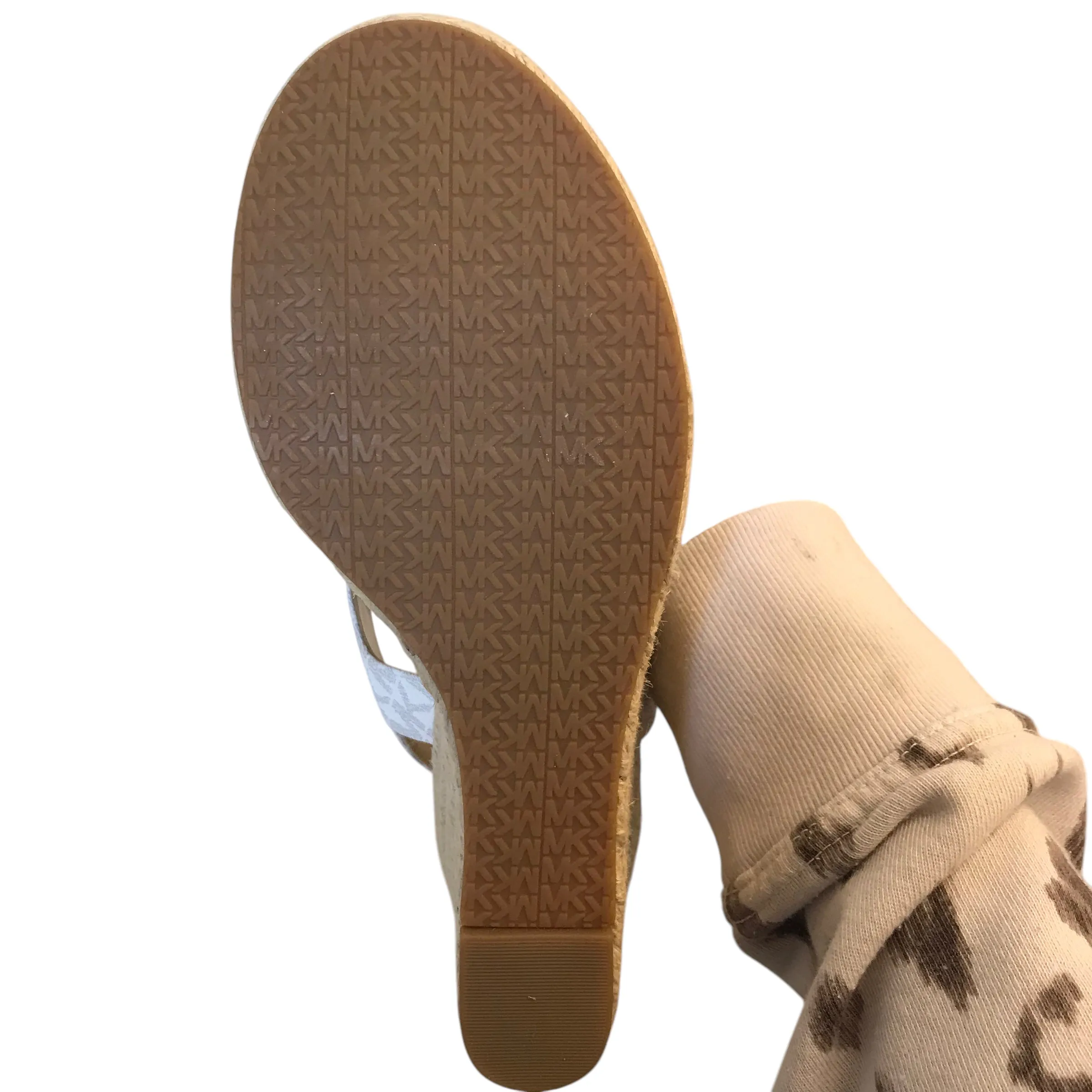 Sandals Designer By Michael Kors In White, Size:8.5