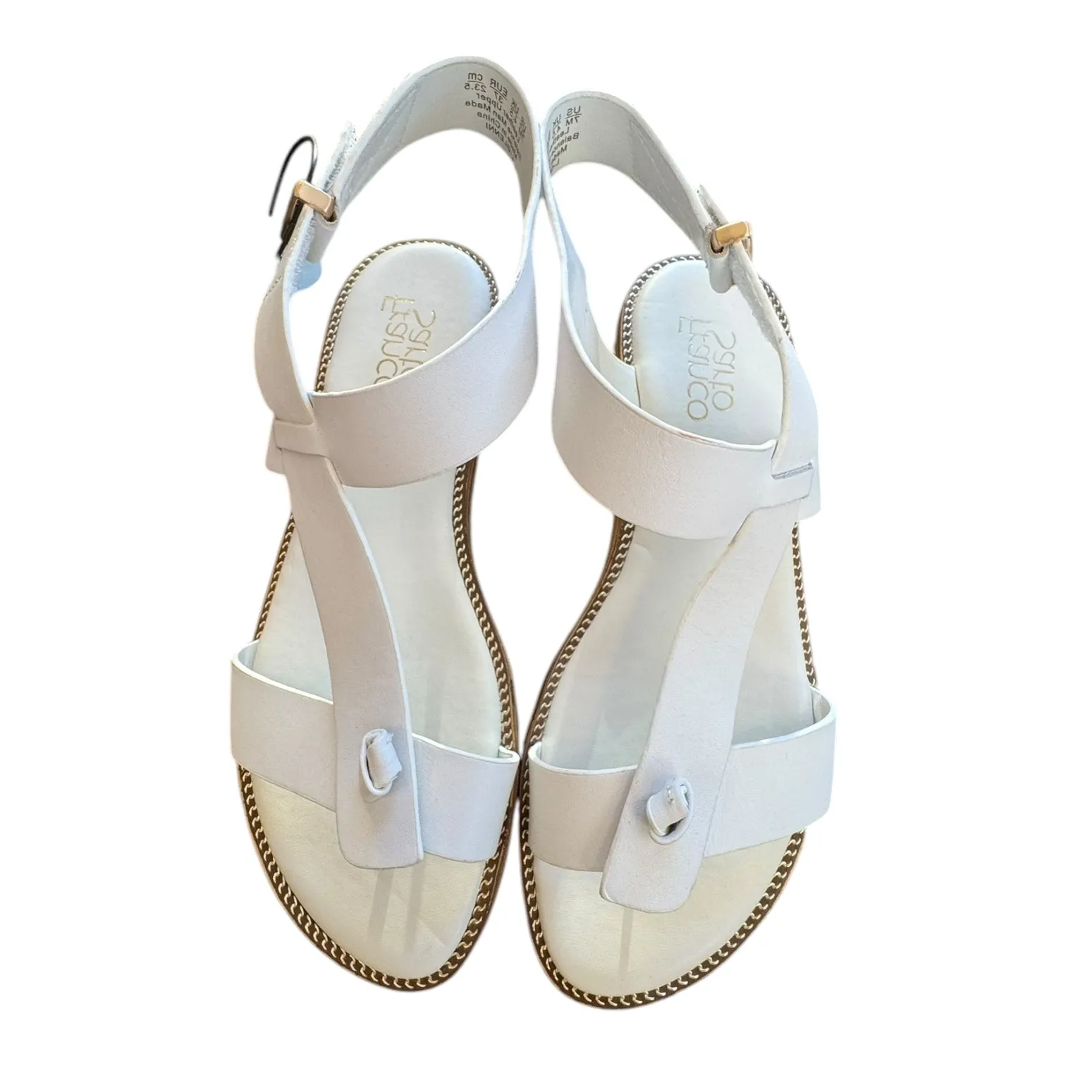 Sandals Flats By Franco Sarto In White, Size:7