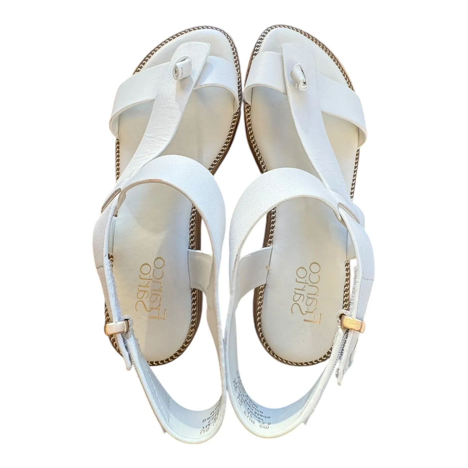 Sandals Flats By Franco Sarto In White, Size:7