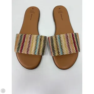 Sandals Flats By Time And Tru In Multi-colored, Size: 10