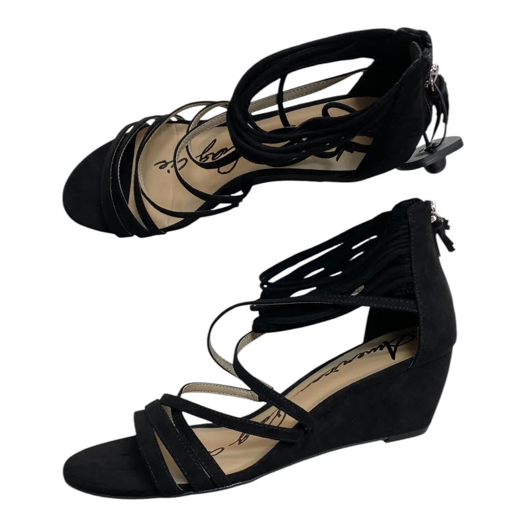 Sandals Heels Block By American Rag In Black, Size:9