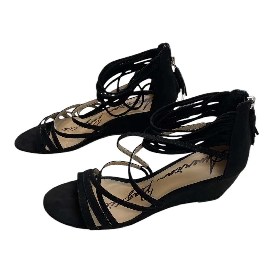 Sandals Heels Block By American Rag In Black, Size:9