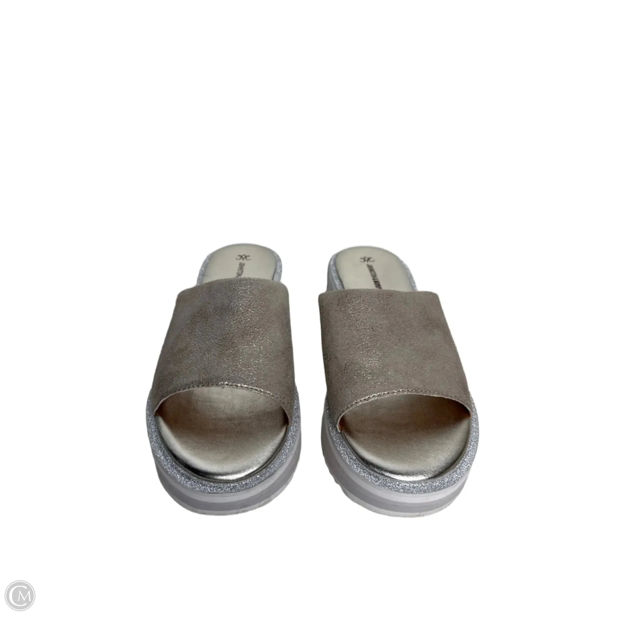 Sandals Heels Platform By Johnston & Murphy In Gold, Size: 7.5
