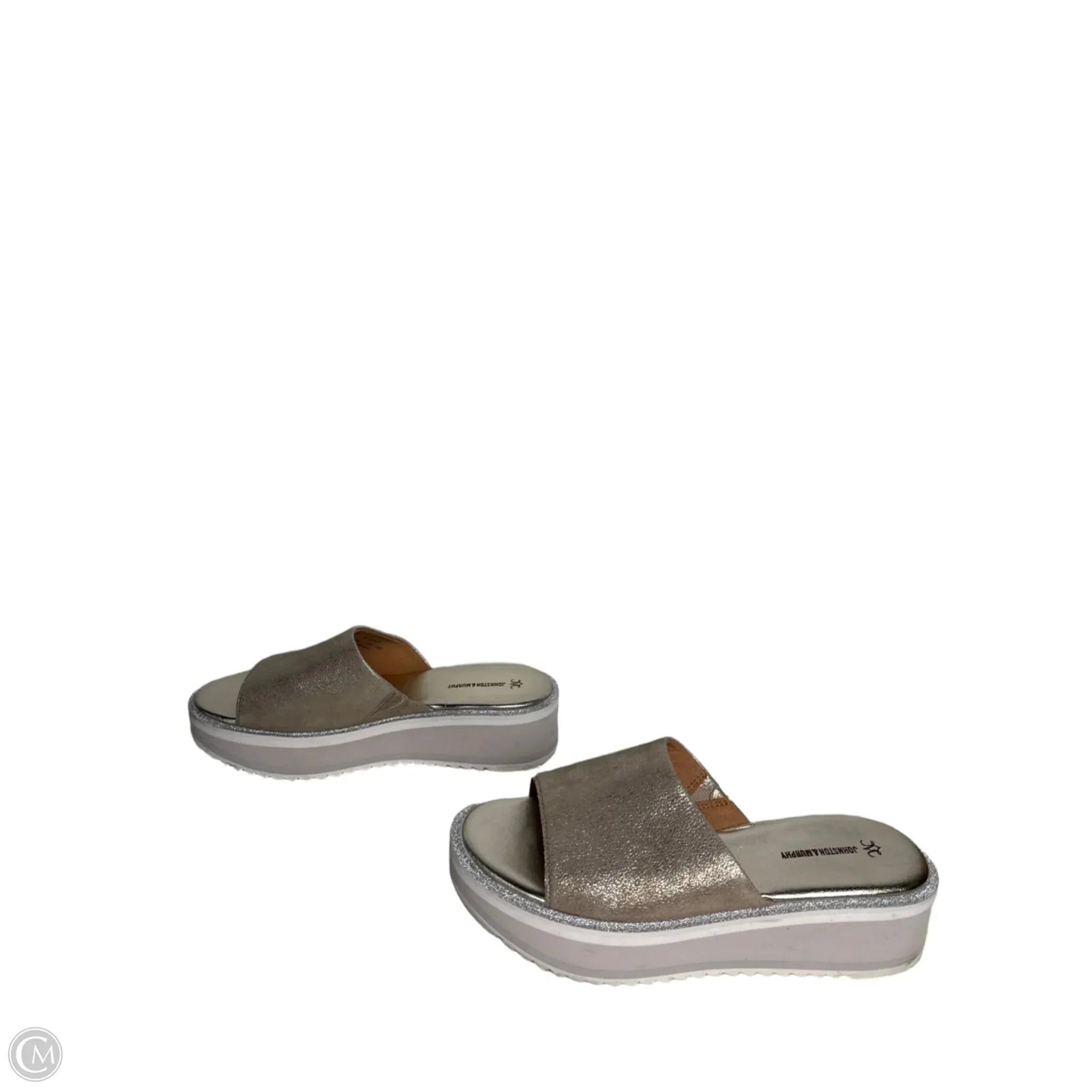 Sandals Heels Platform By Johnston & Murphy In Gold, Size: 7.5