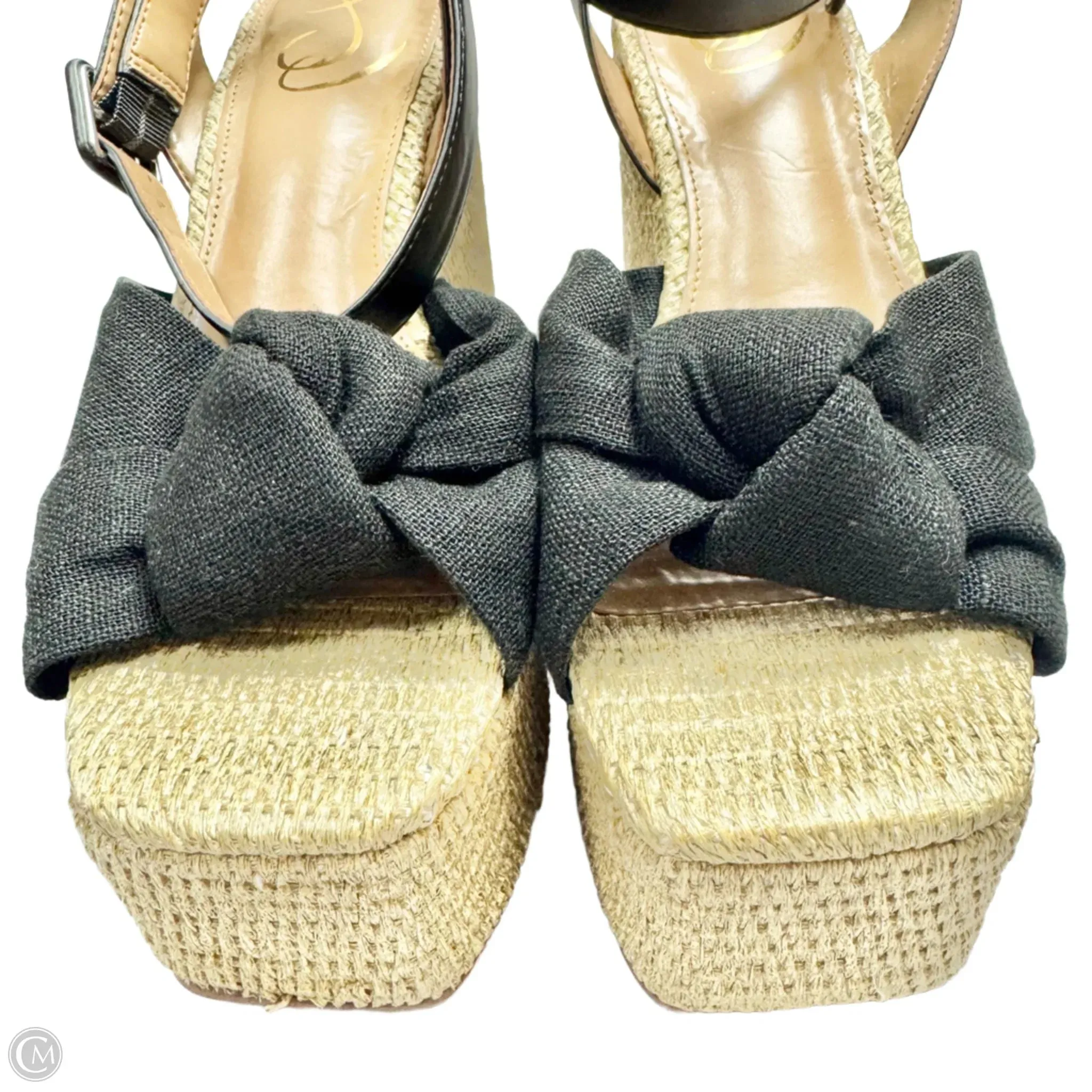Sandals Heels Platform By Sam Edelman In Black & Tan, Size: 8.5