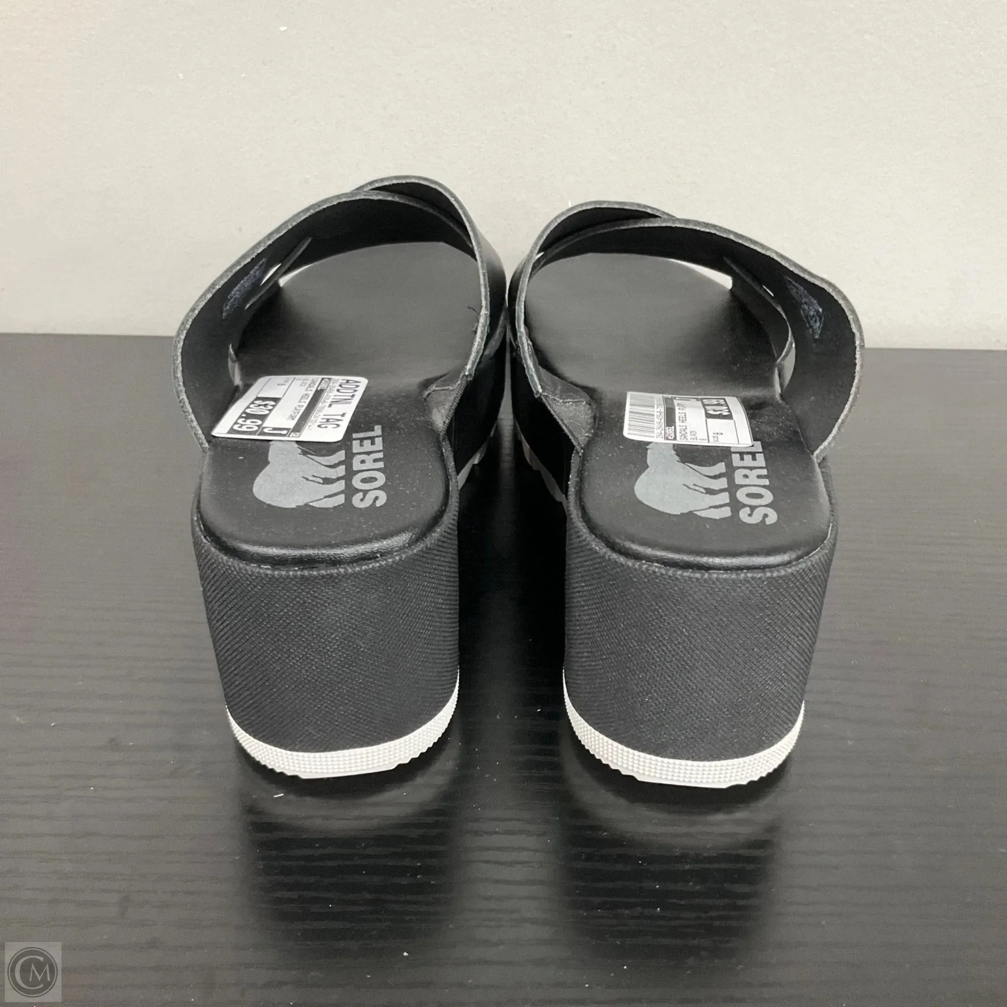 Sandals Heels Platform By Sorel In Black, Size: 8